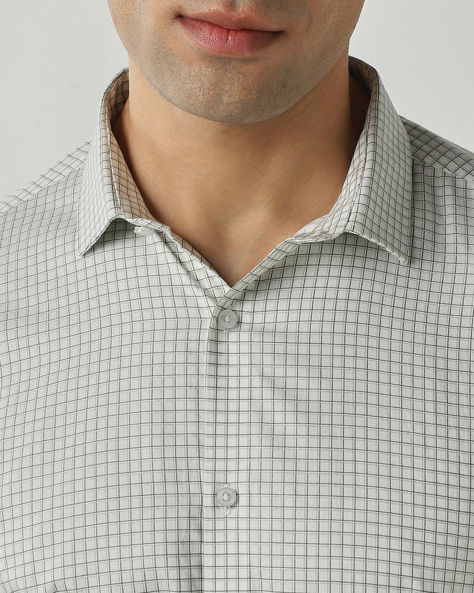 Shirt Green Slim Fit 100% Cotton