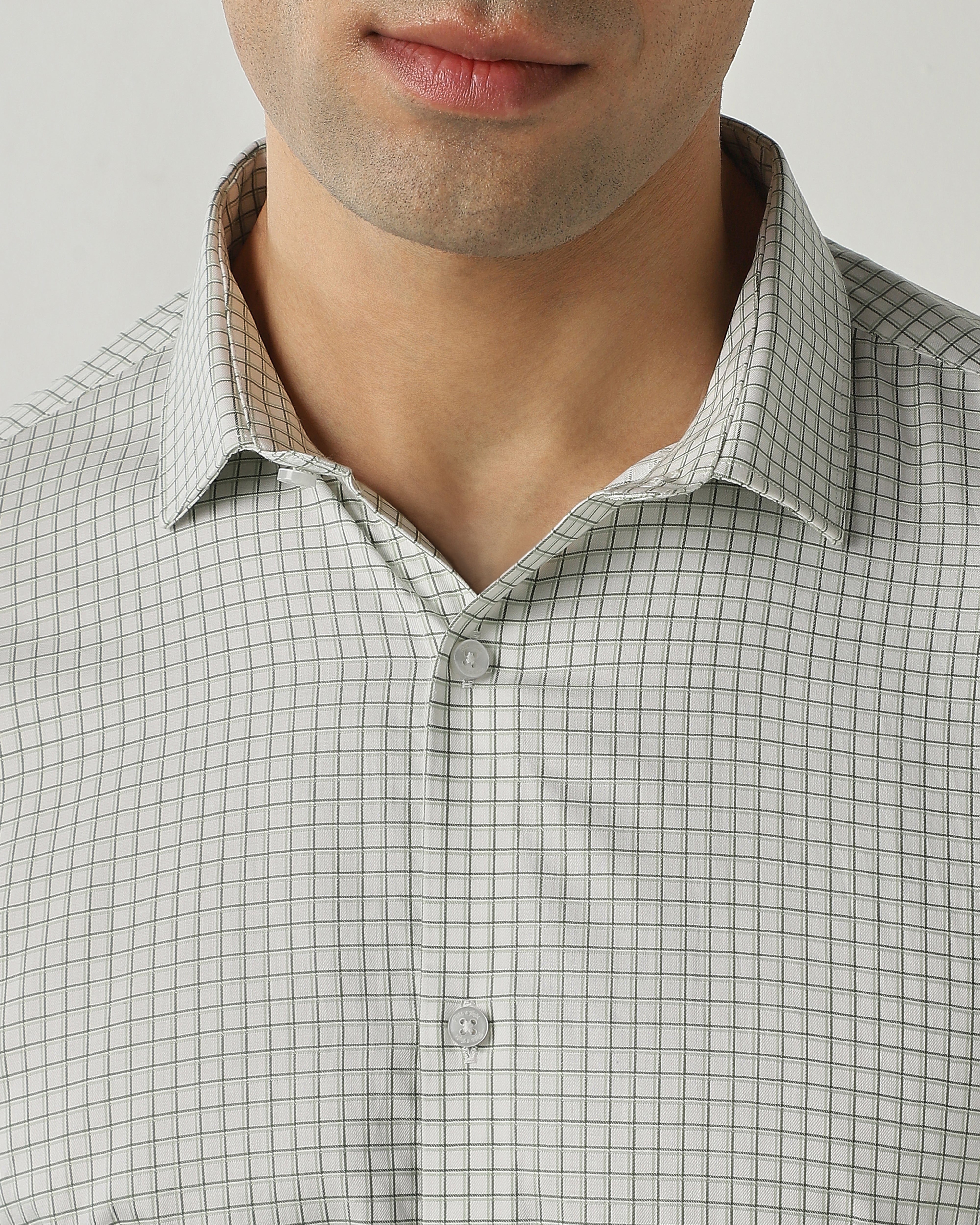 Shirt Green Slim Fit 100% Cotton