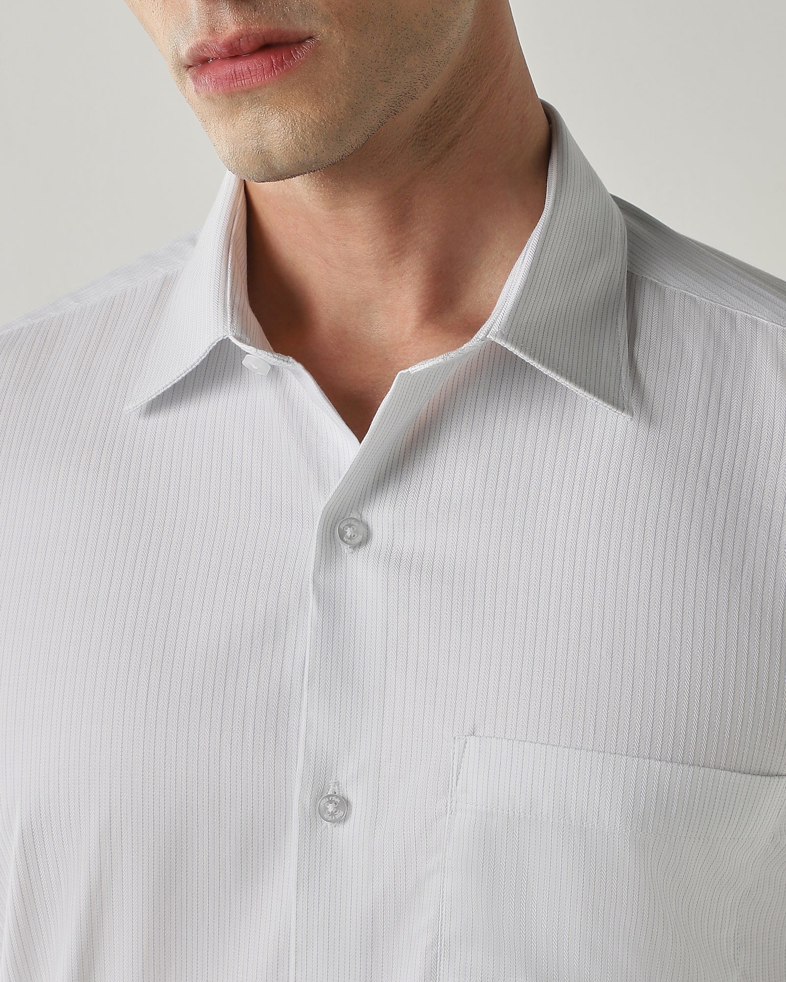 Slim Fit Shirt White/Blue