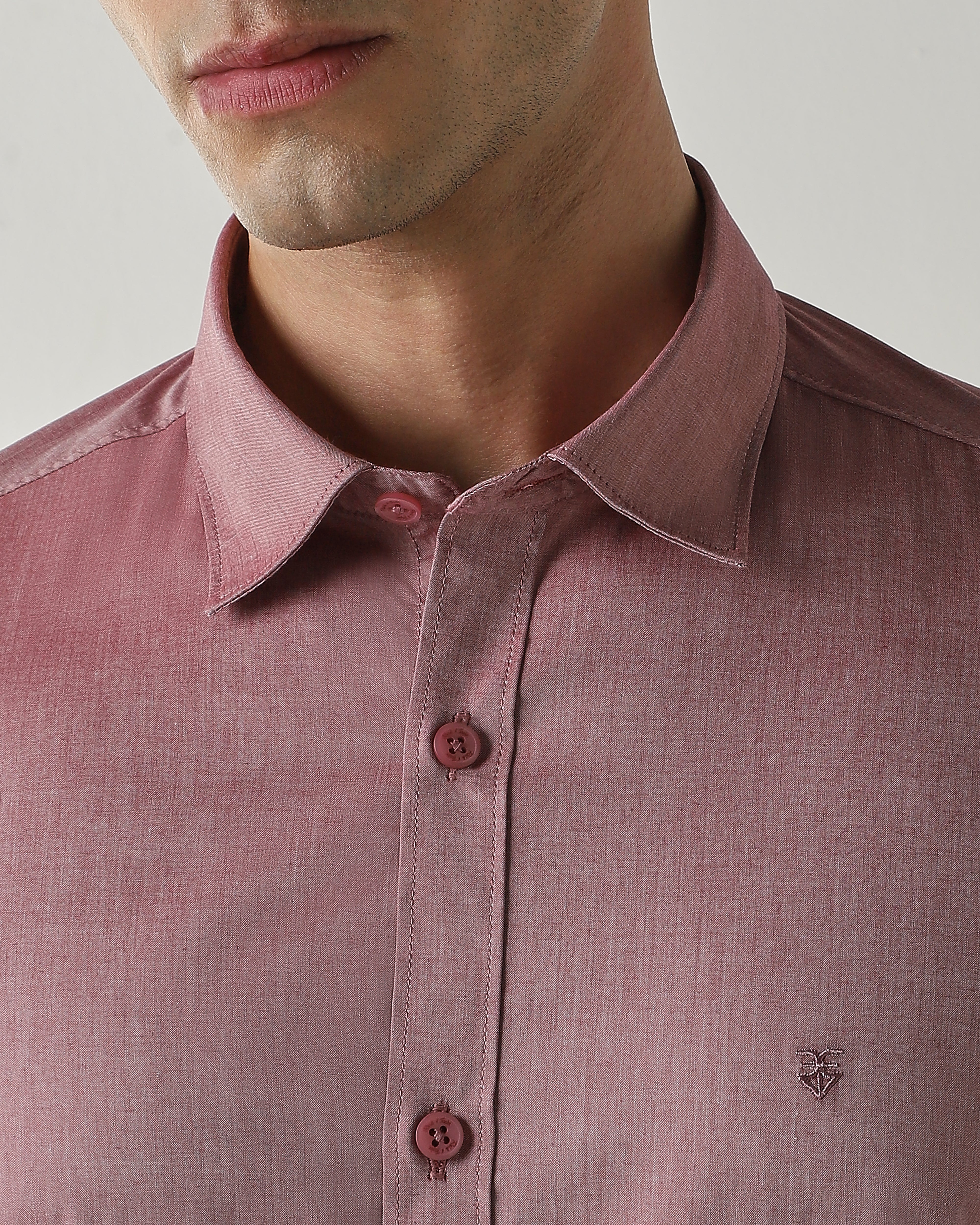 Slim Fit Shirt Maroon