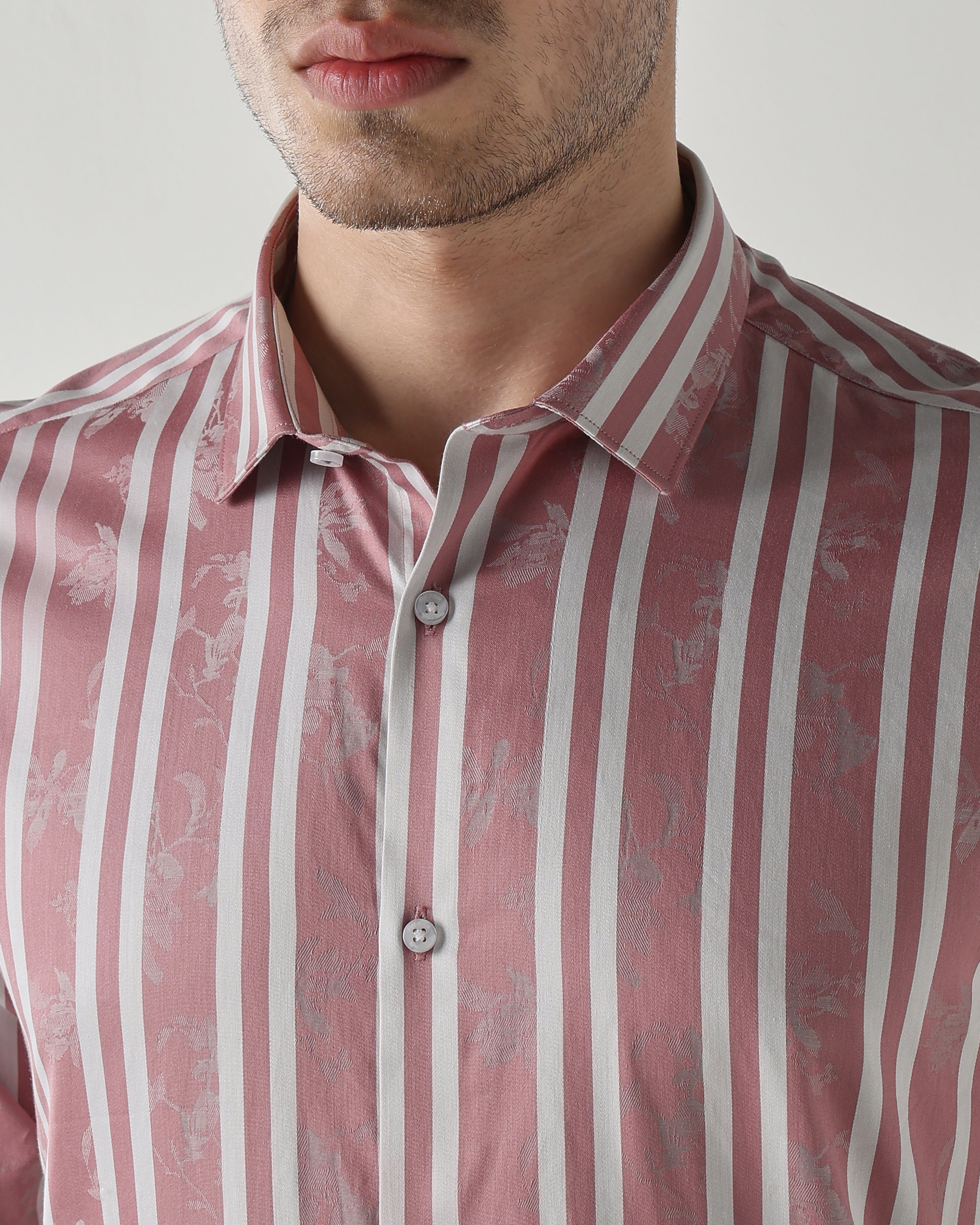 Men Regular Fit Shirt Pink