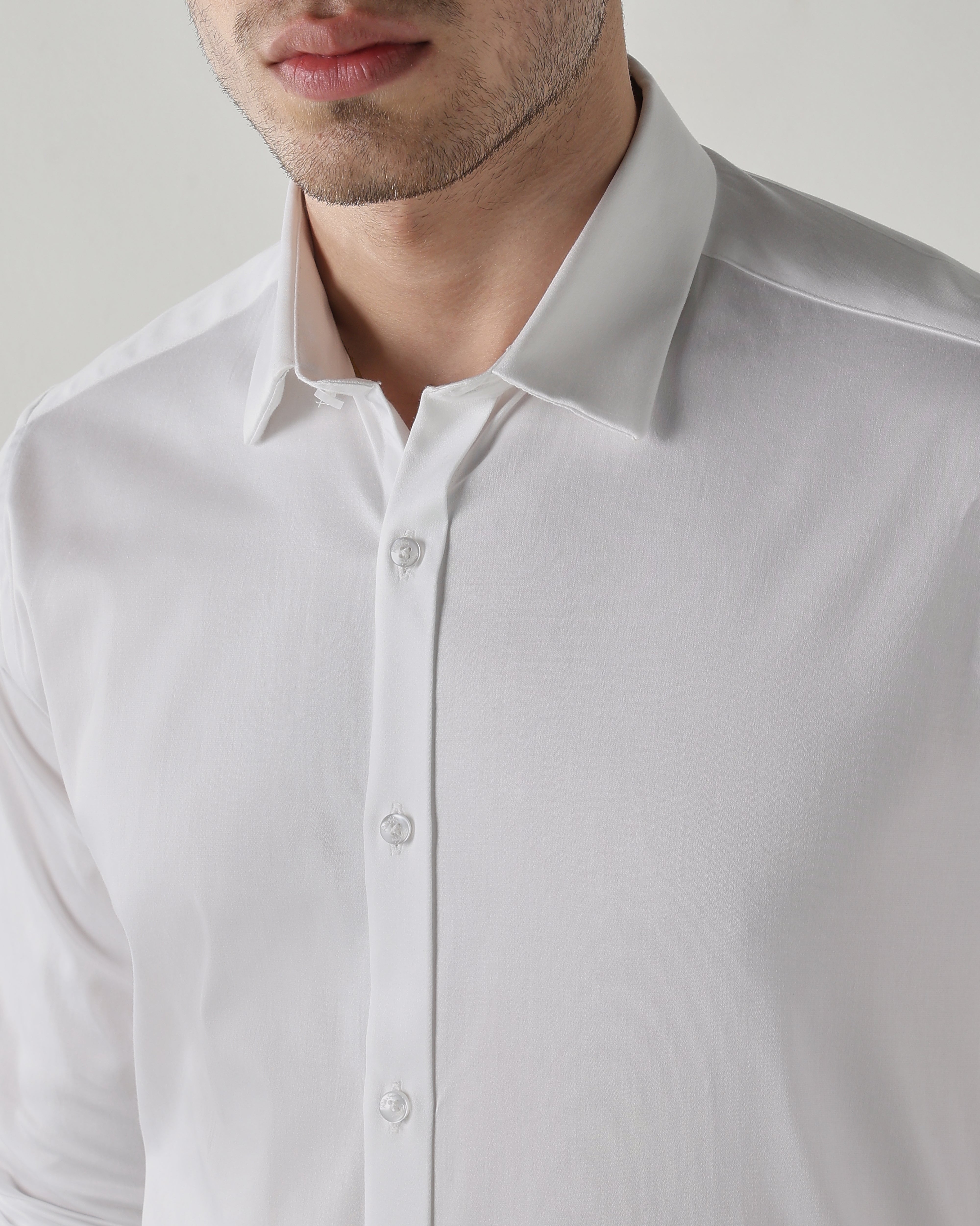 Men Regular Fit Shirt White