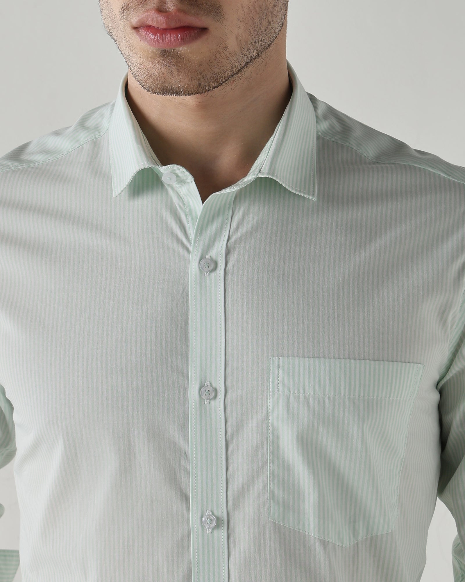 Men Regular Fit Shirt White/Green