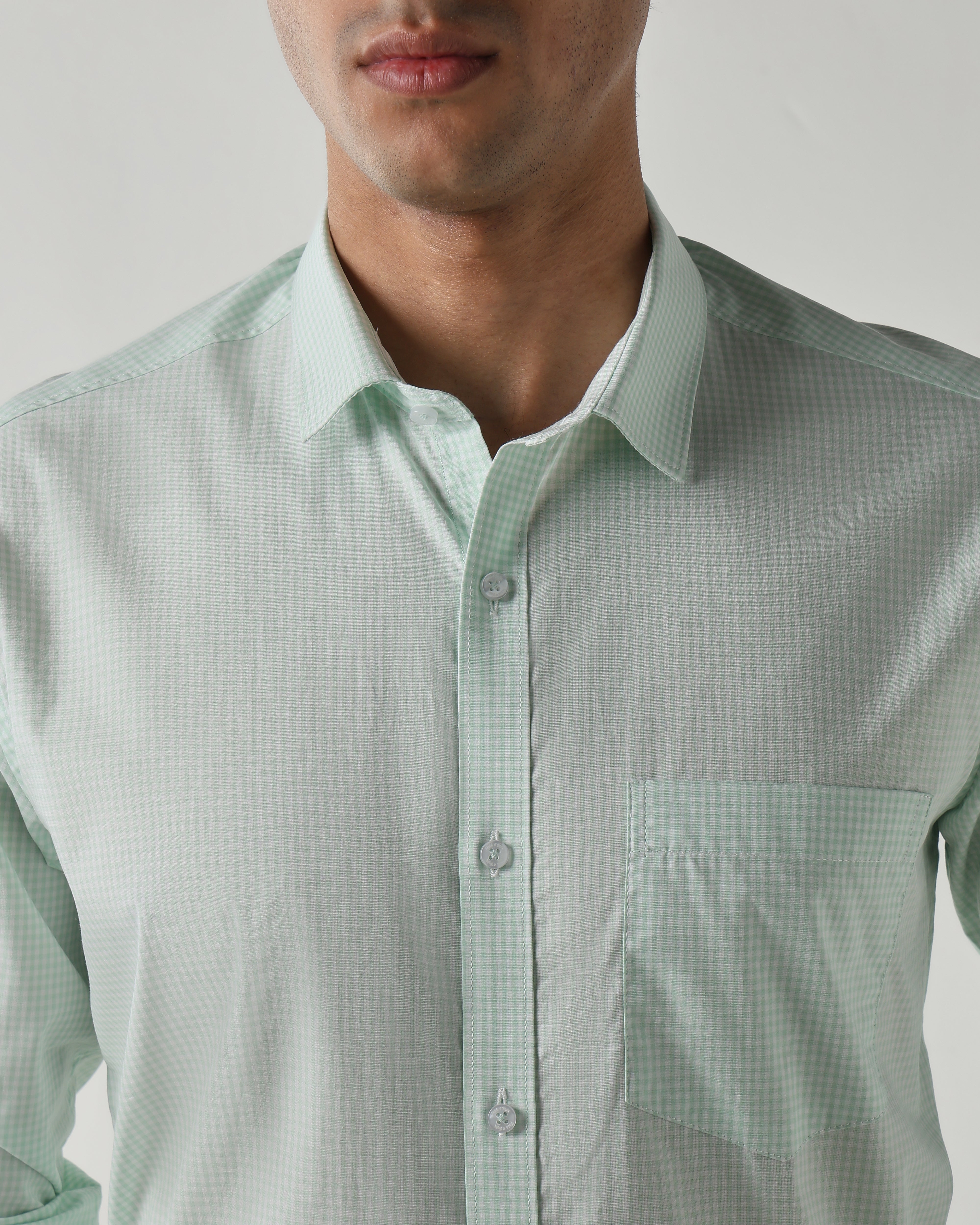 Men Regular Fit Shirt White/Pista