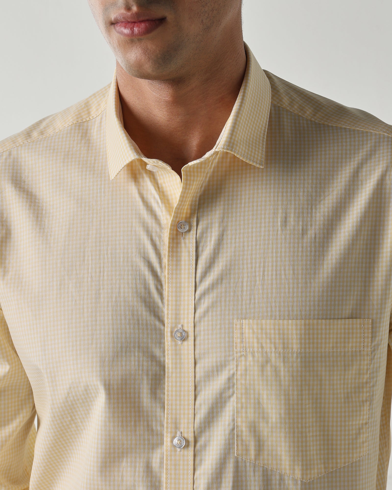 Men Regular Fit Shirt White/Yellow