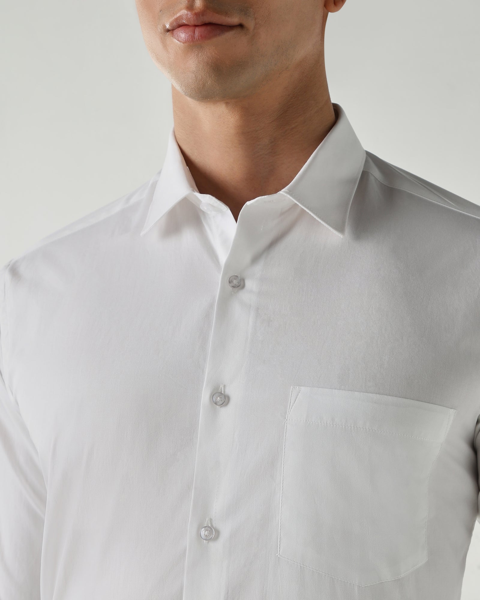 Men Slim Fit Shirts White
