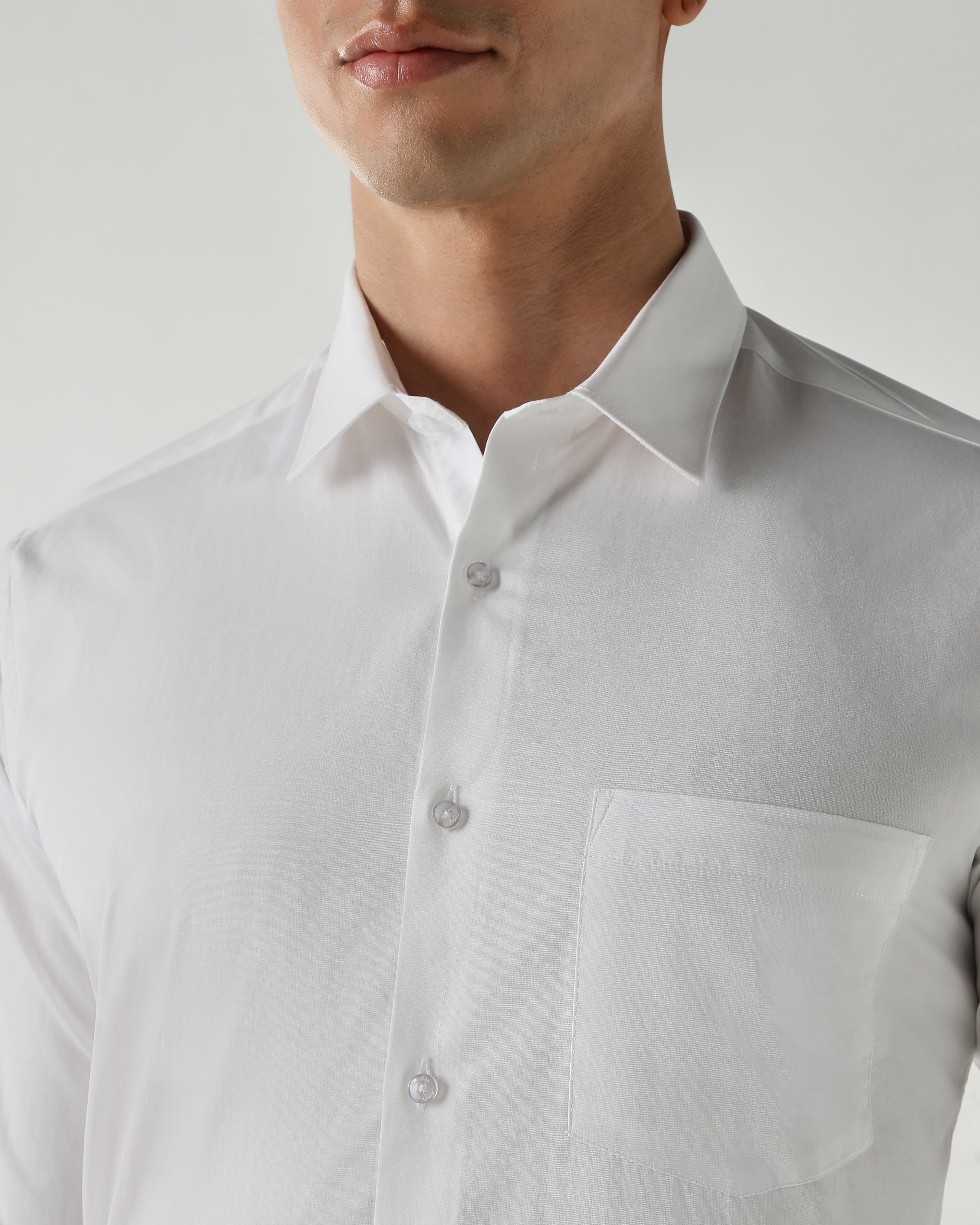 Men Slim Fit Shirts White