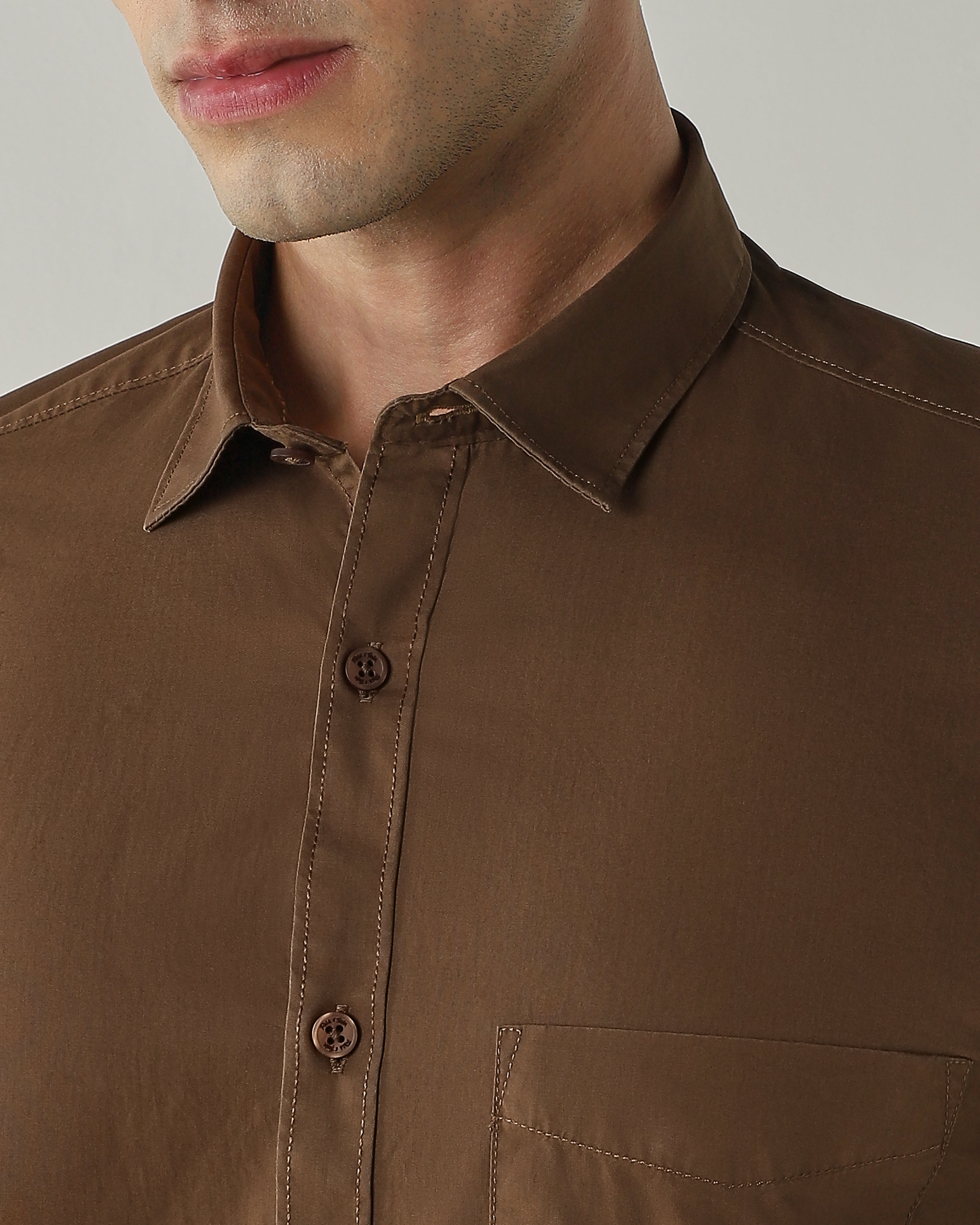 Slim Fit Shirt Chocolate