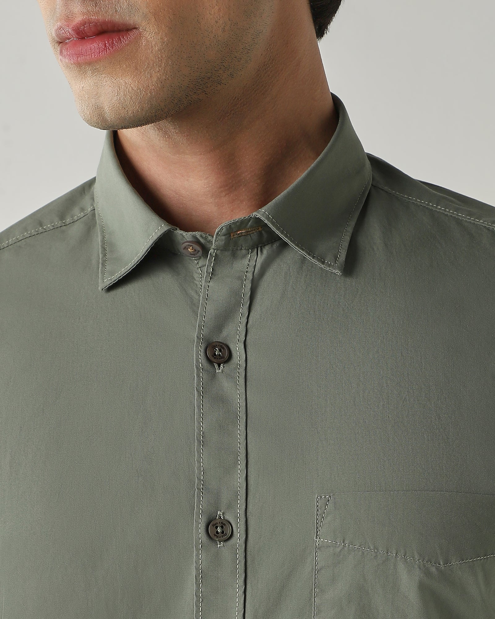 Slim Fit Shirt Olive