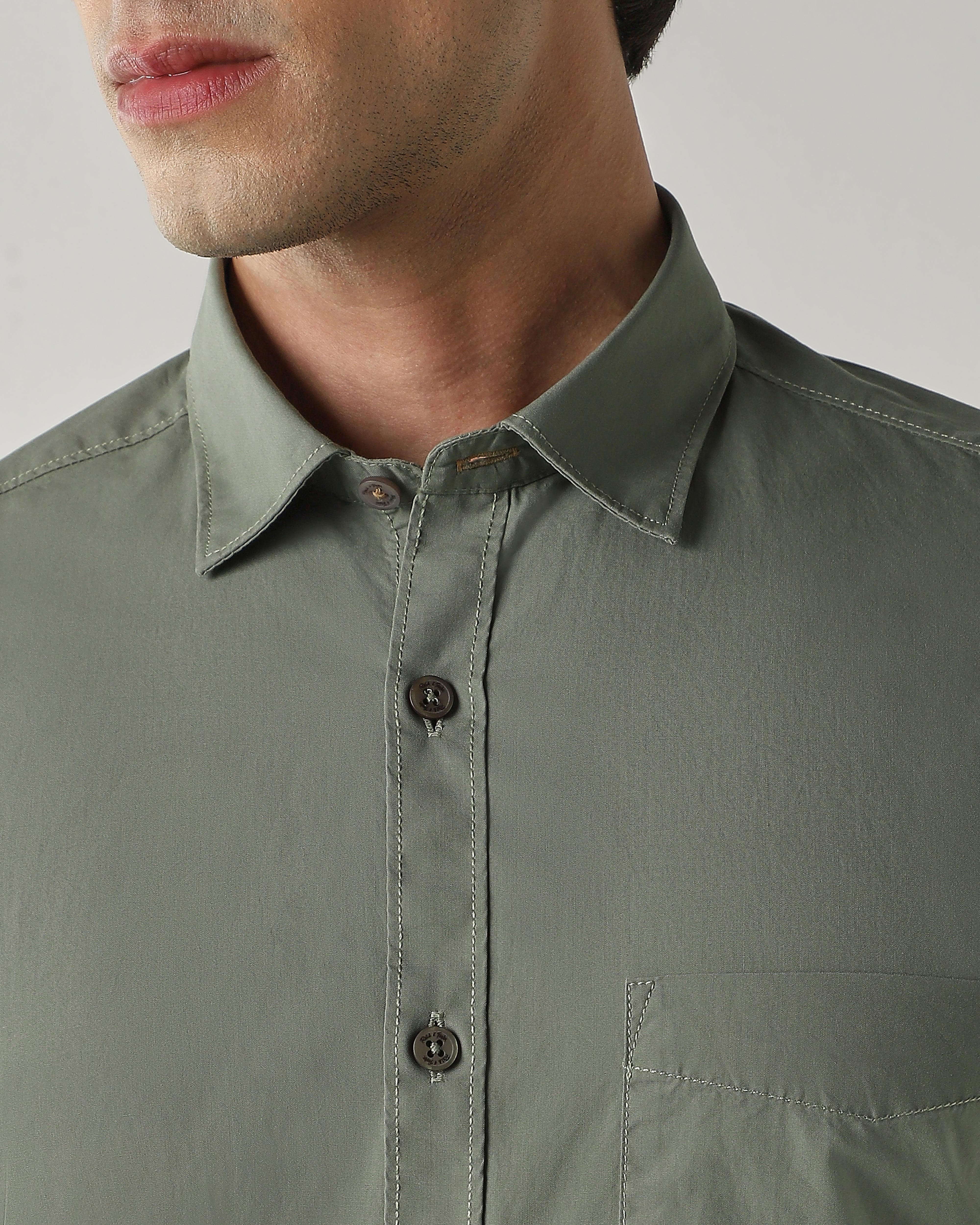 Slim Fit Shirt Olive