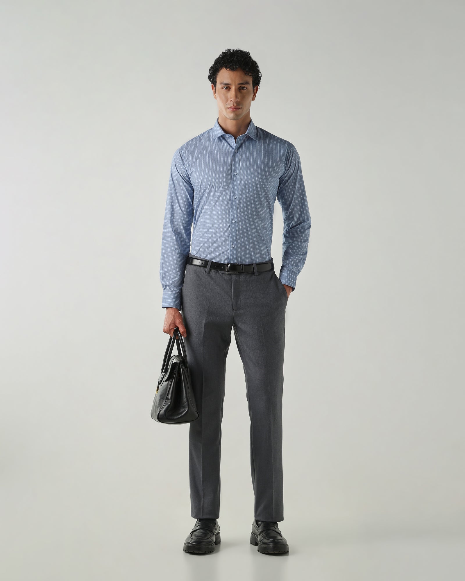 Men Tailor Fit Trousers Dk Grey