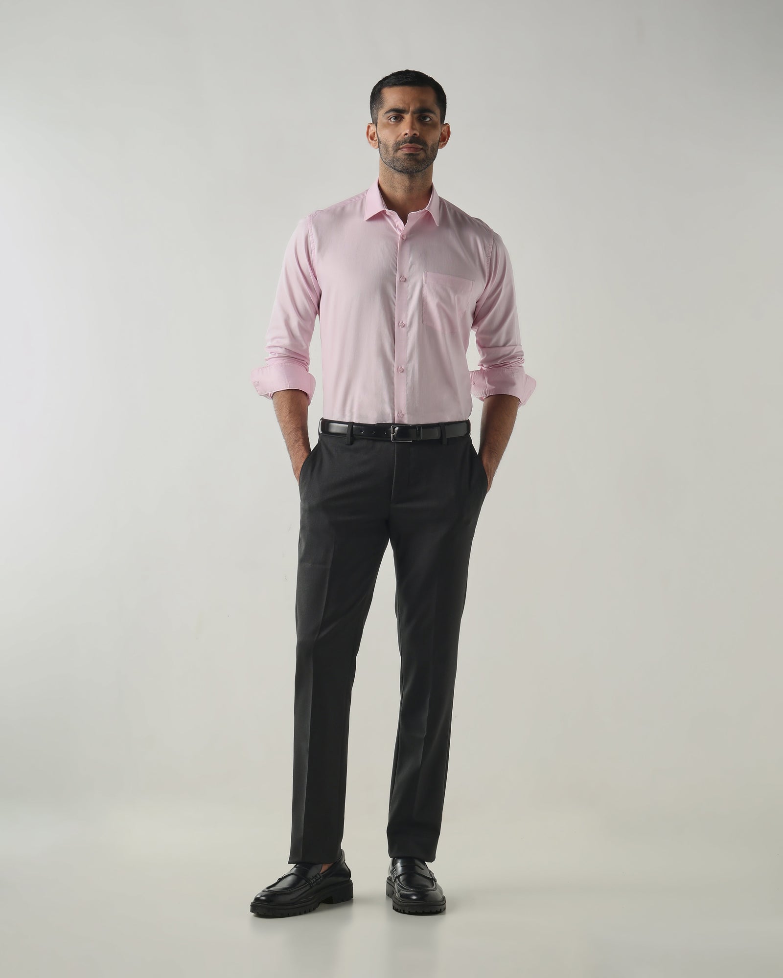 Black Tailor Fit Fashion Formal Trousers