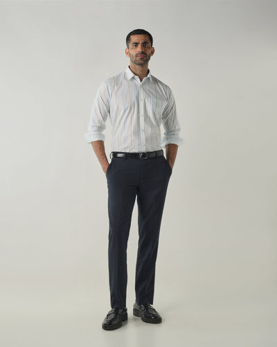 Blue Mel Tailor Fit Fashion Formal Trousers