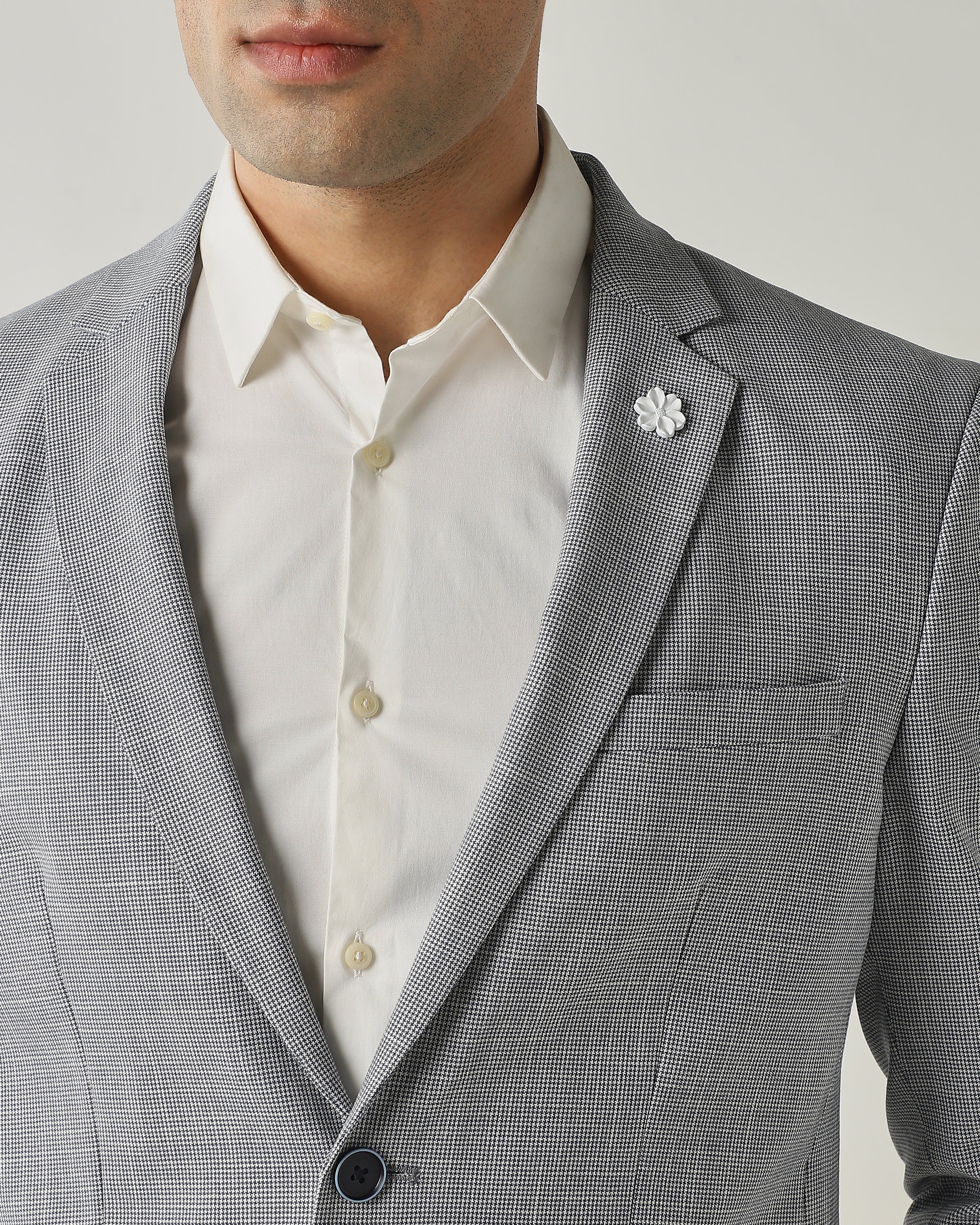 Blazer Blue Slim Fit Polyviscose