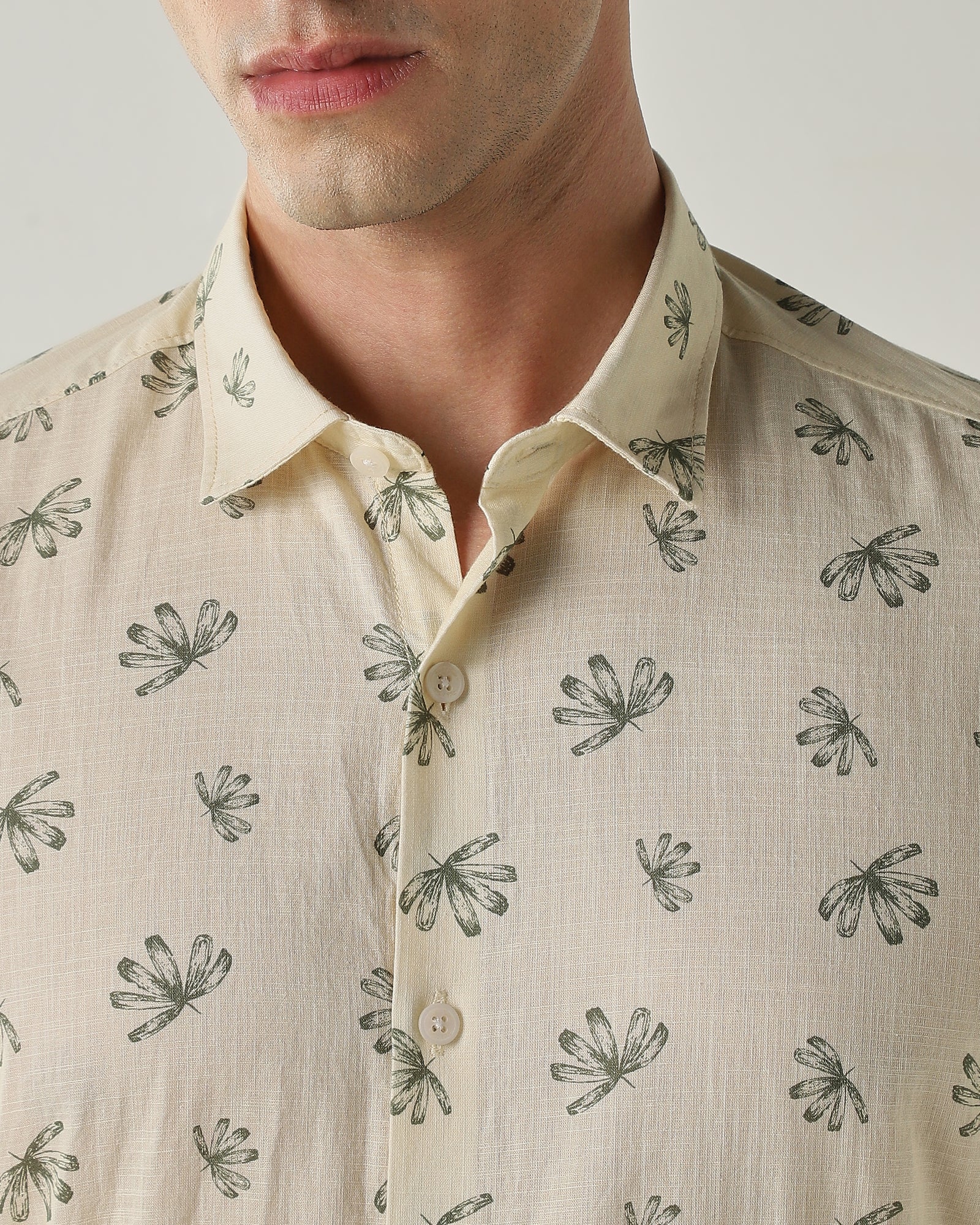 Slim Fit Shirt Cream