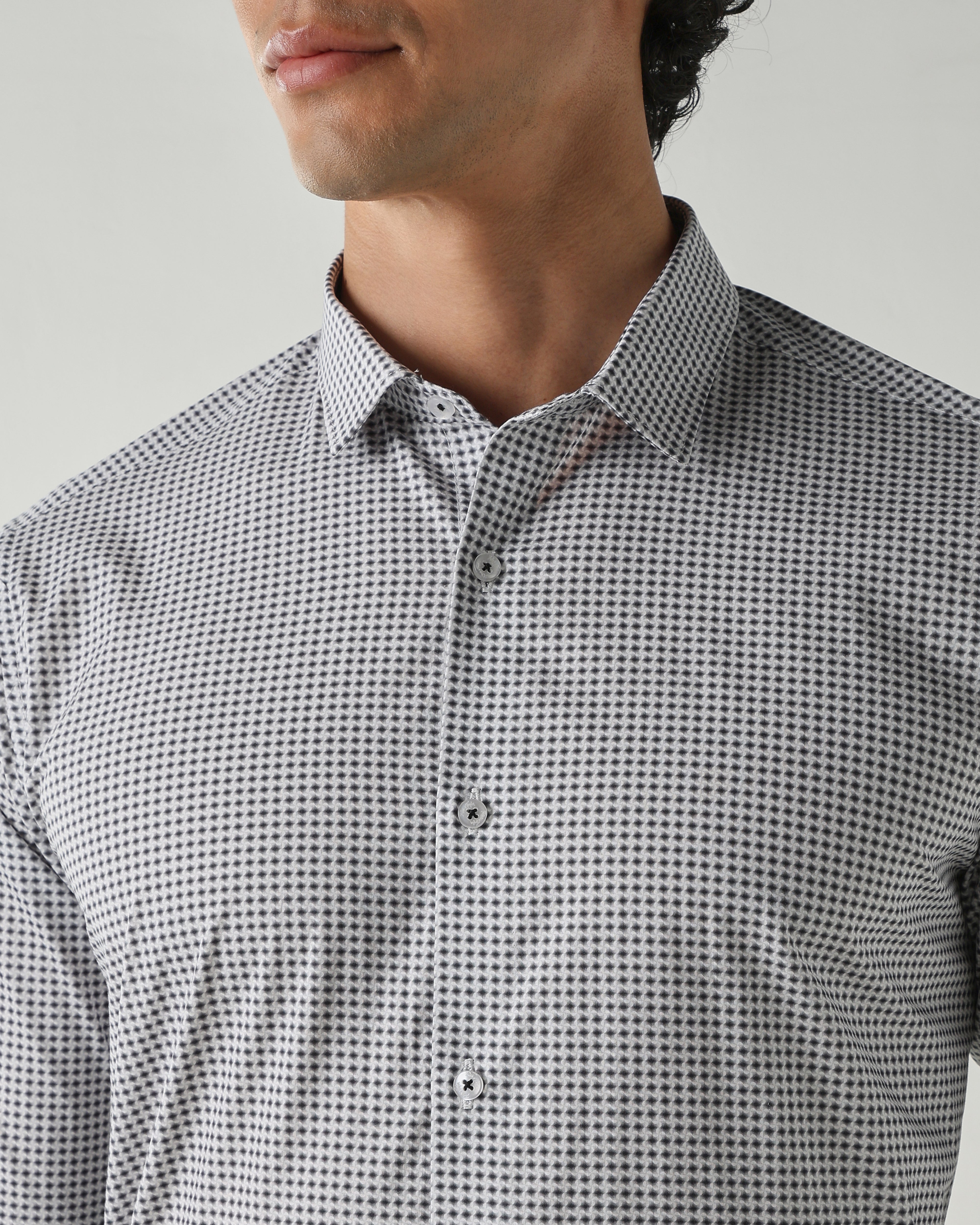Men Slim Fit Shirts Black