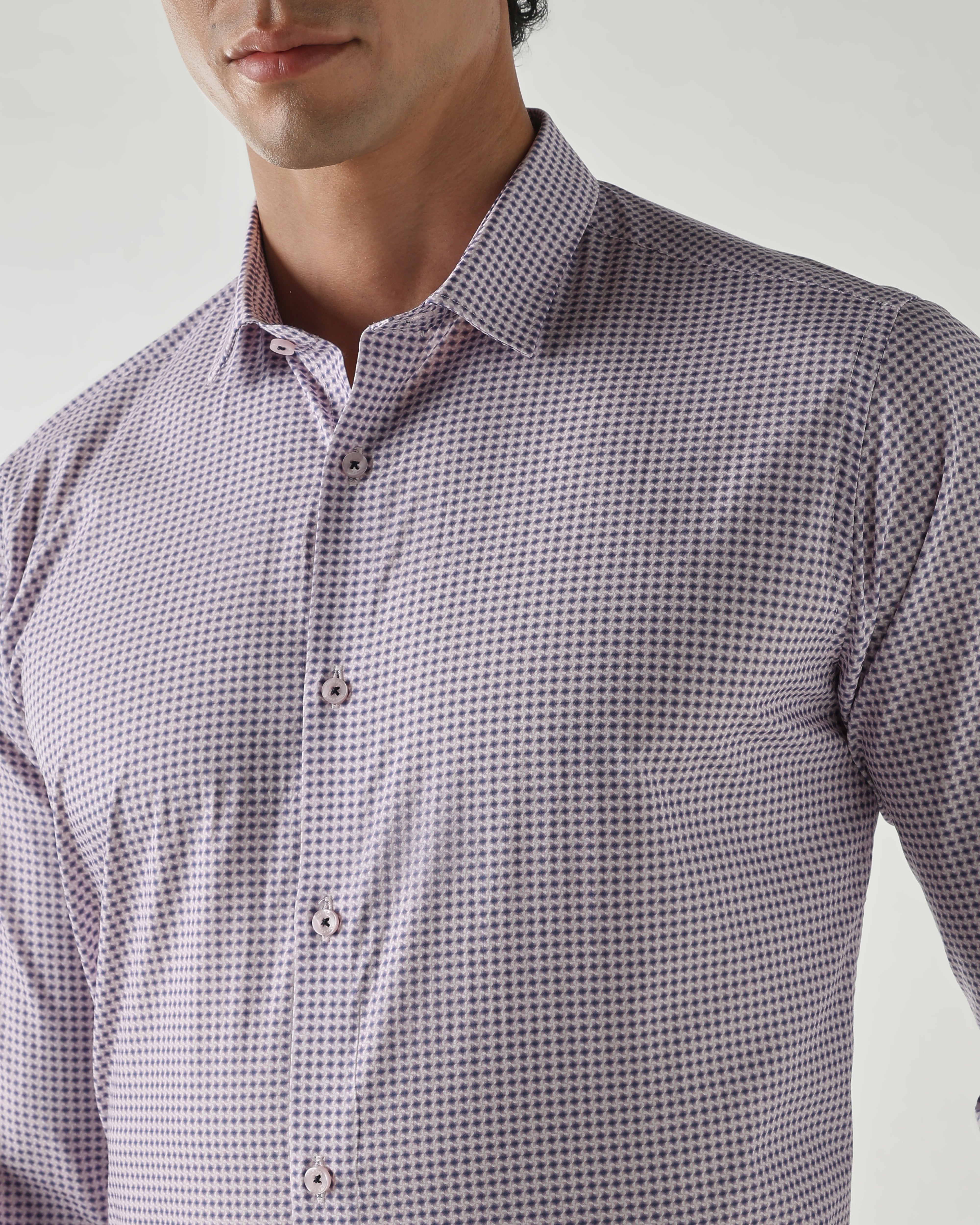 Men Slim Fit Shirts Purple