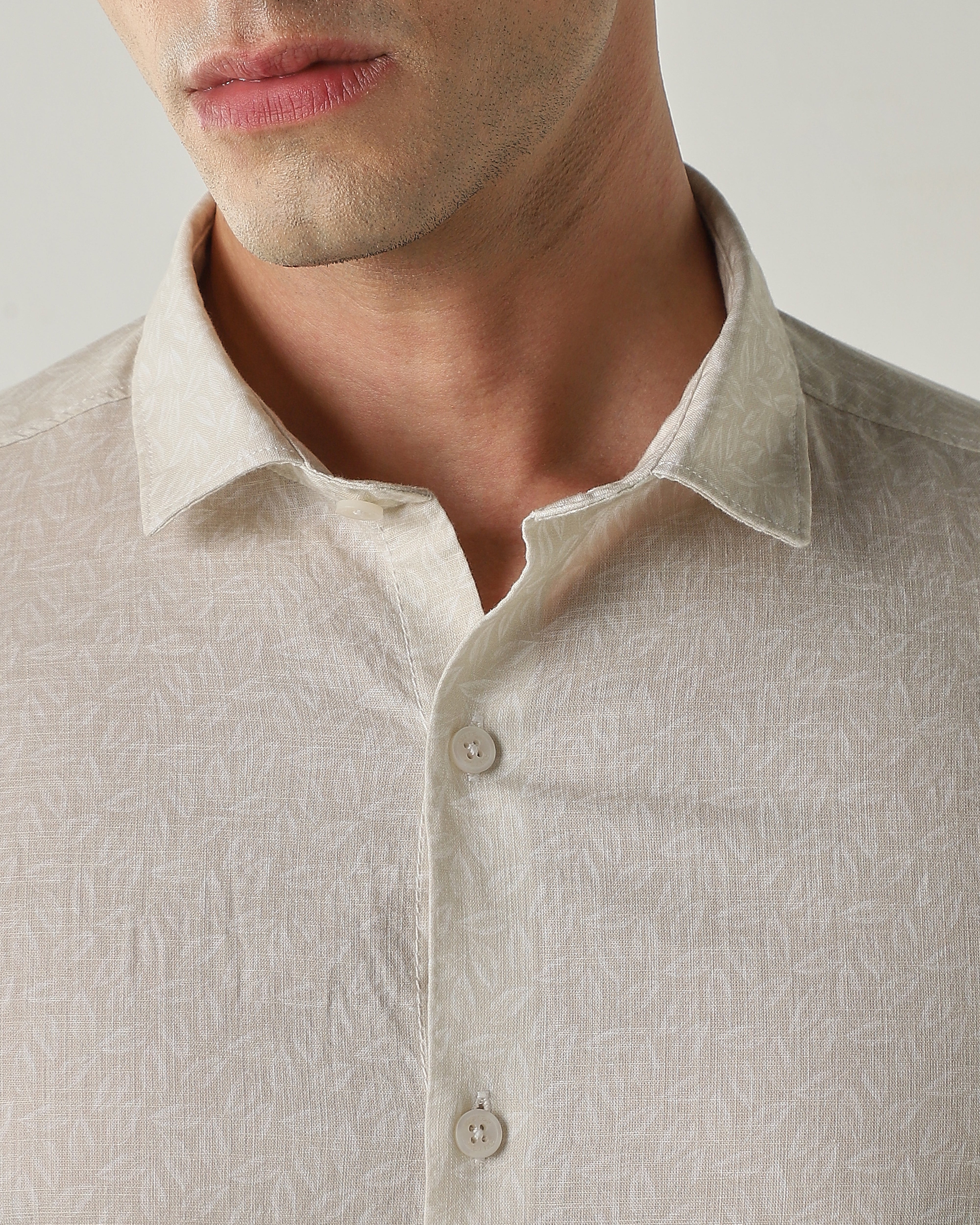 Slim Fit Shirt Beige