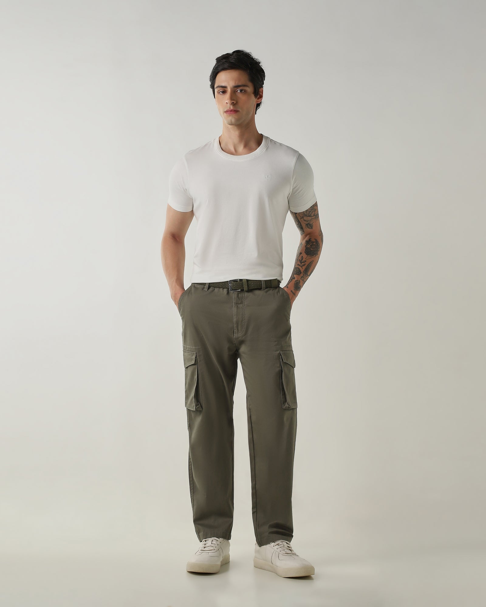 Regular Fit Cargo Olive