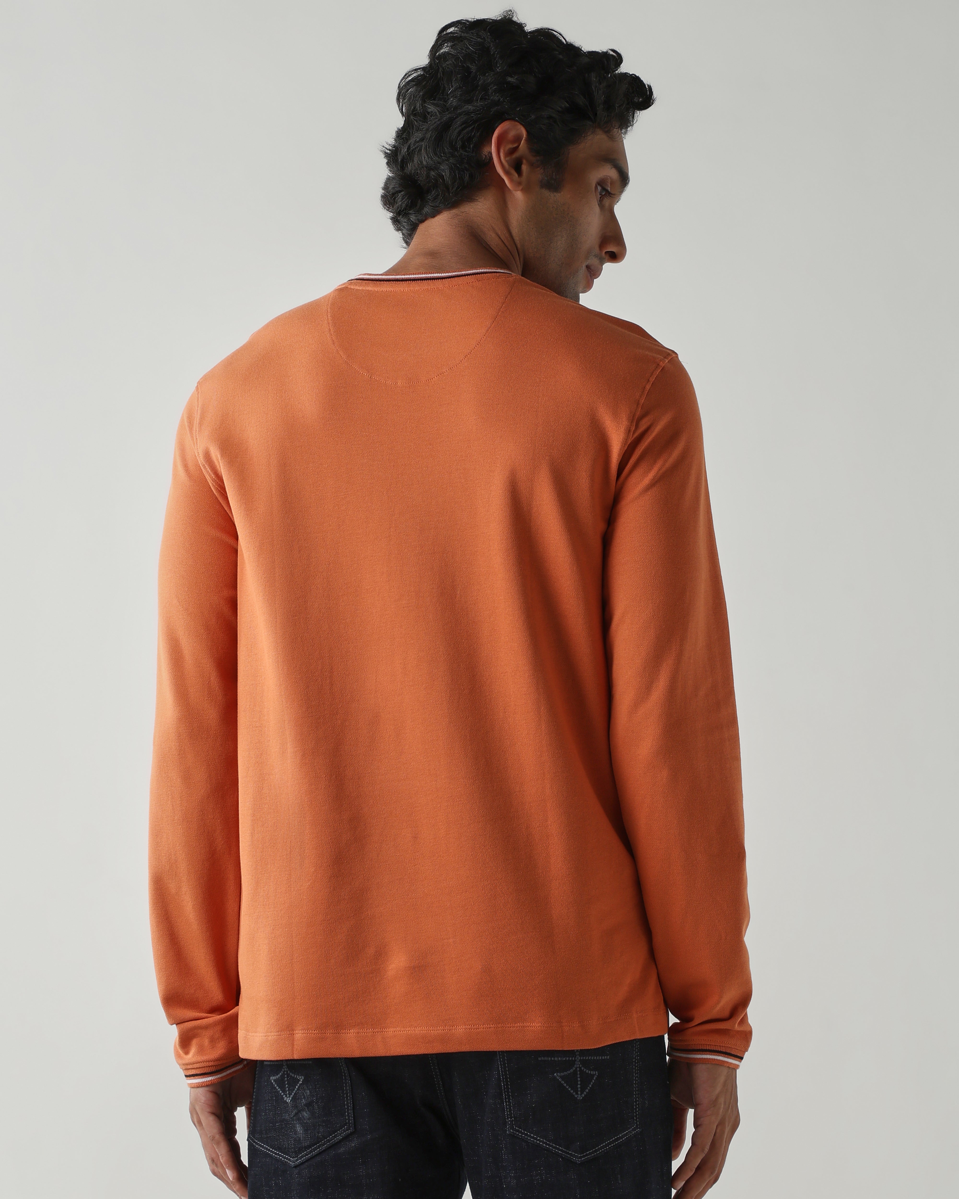 Topwear Premium Pique Knit Fabric T-Shirts – Apricot