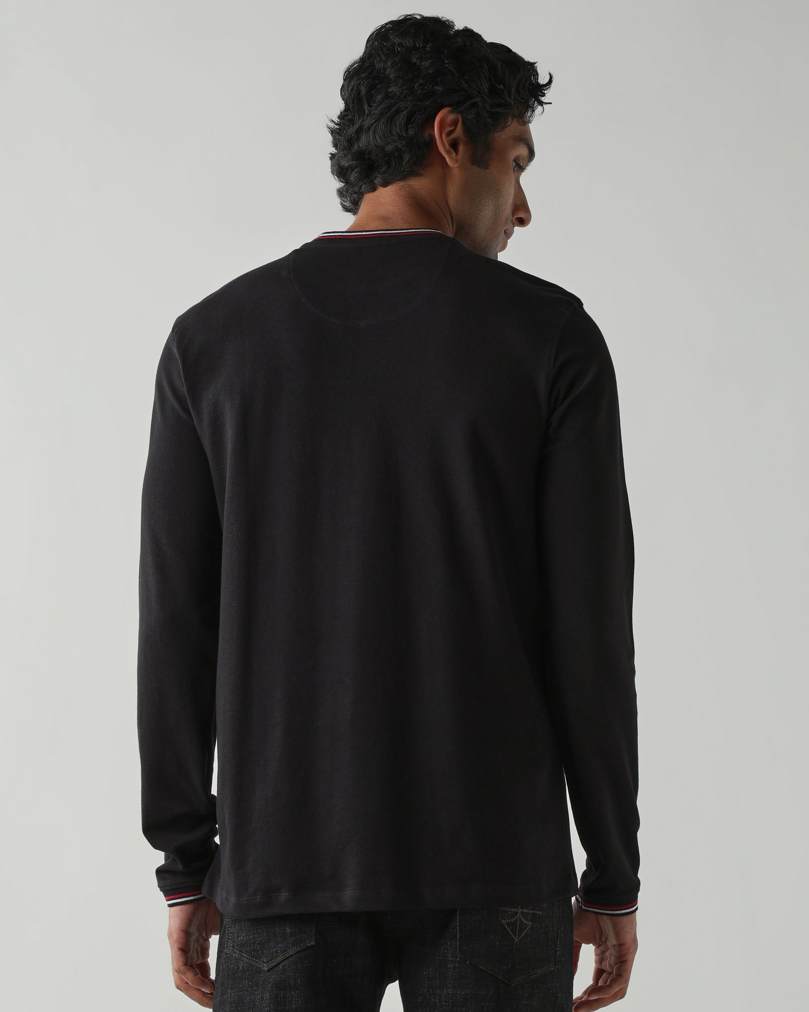 Topwear Premium Pique Knit Fabric T-Shirts – Black
