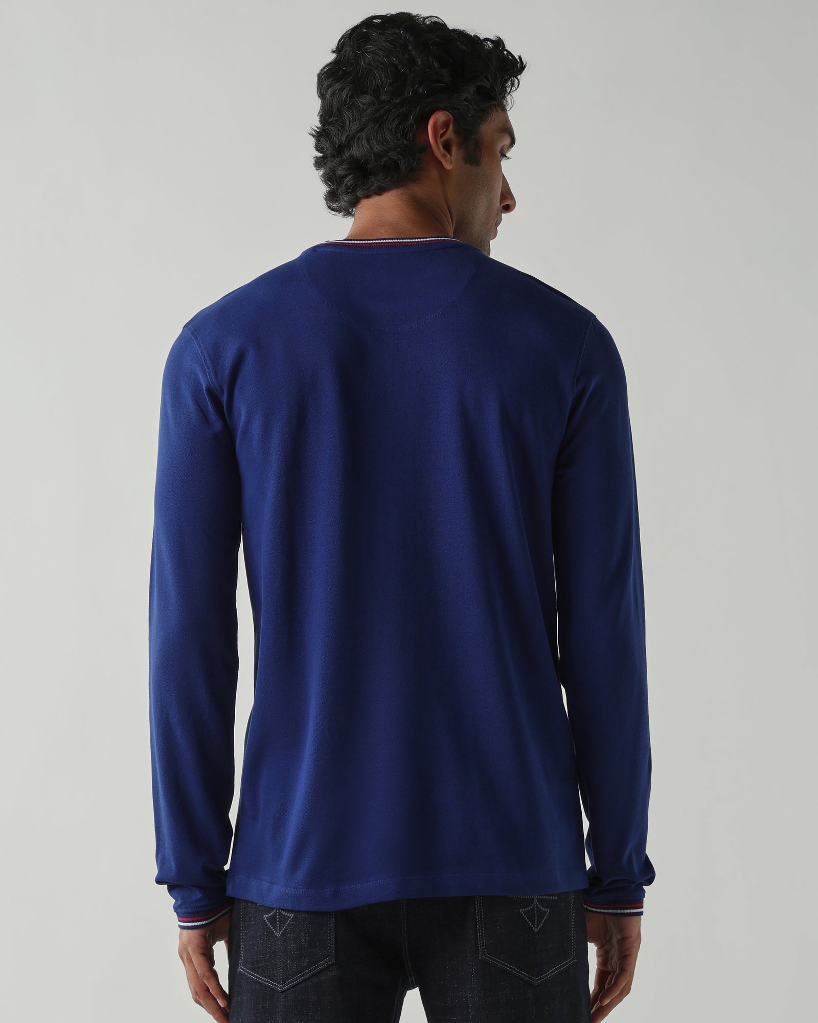 Topwear Premium Pique Knit Fabric T-Shirts – Navy