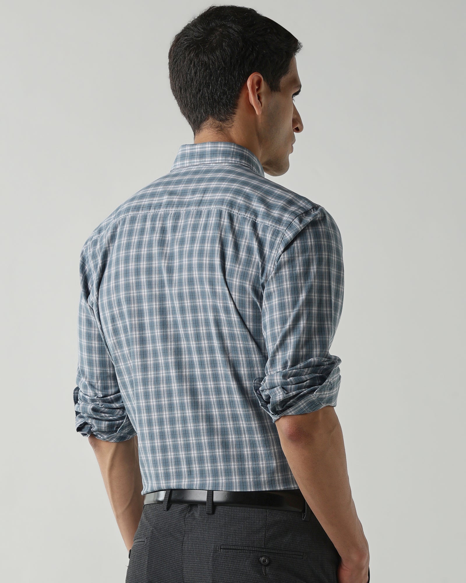 Teal Pure Cotton Shirts for Men | Slim Fit Luxury Wear