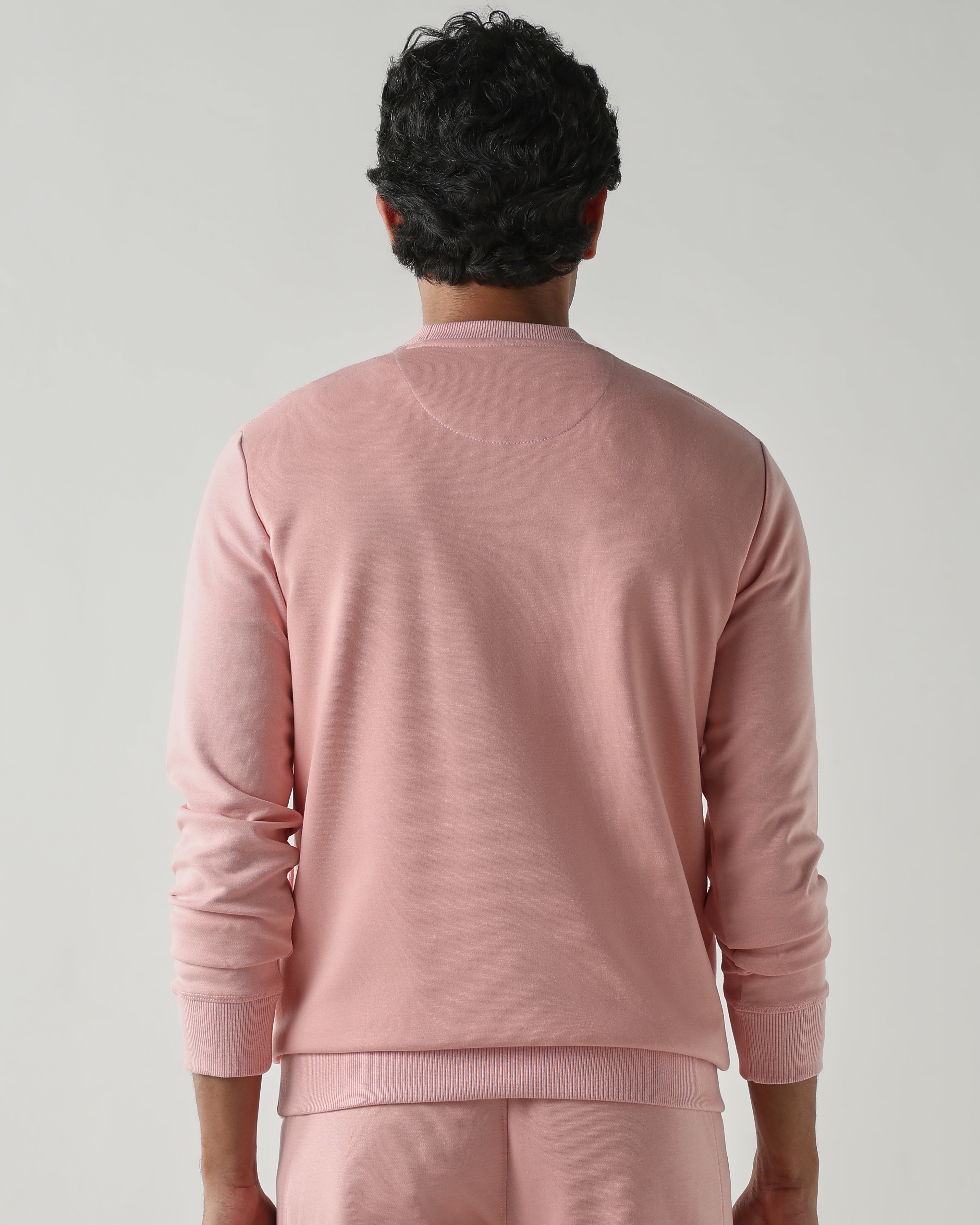 Round Neck Full sleeve  Sweatshirts – Sliver Pink