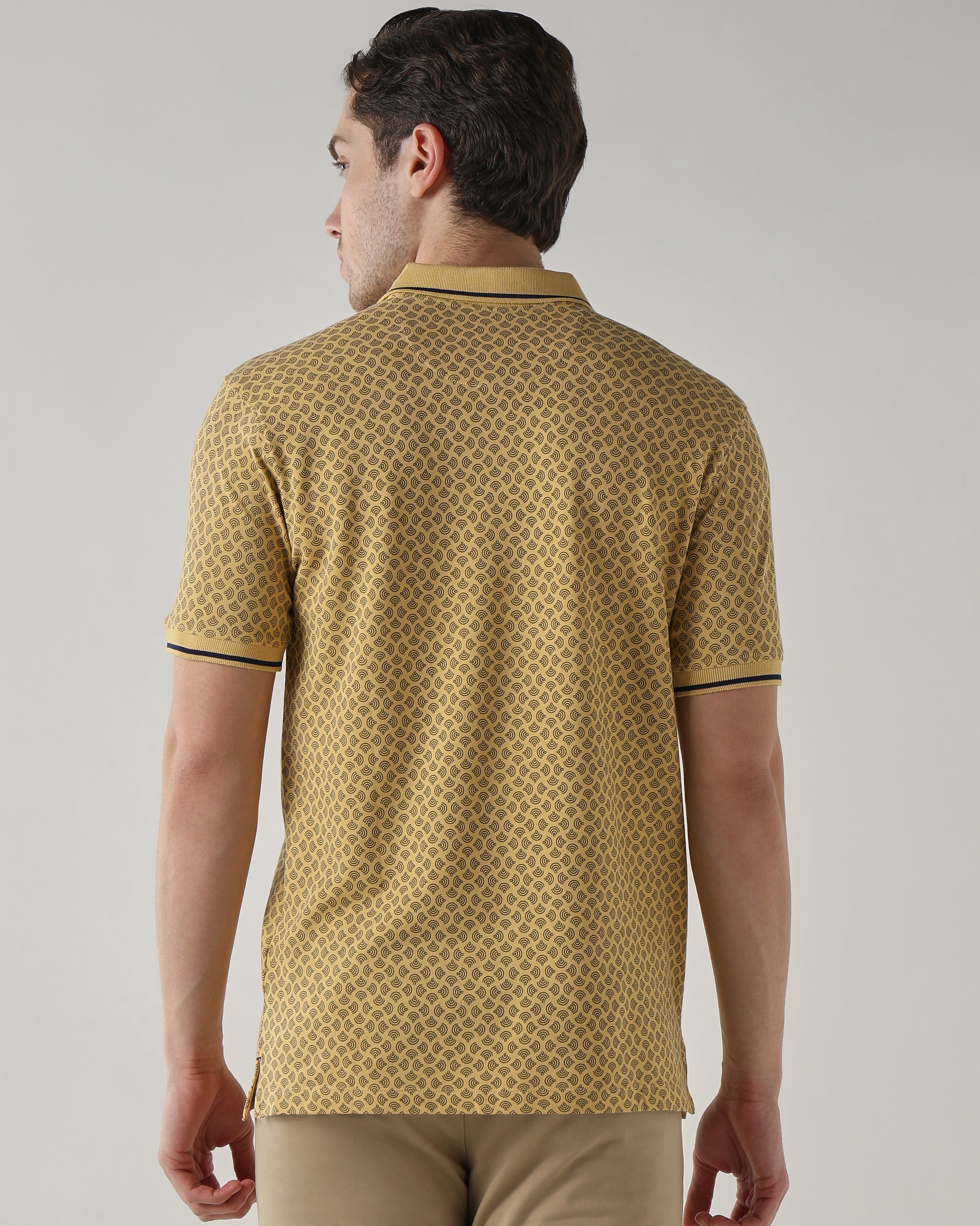 Men Regular Fit T-Shirt New Wheat