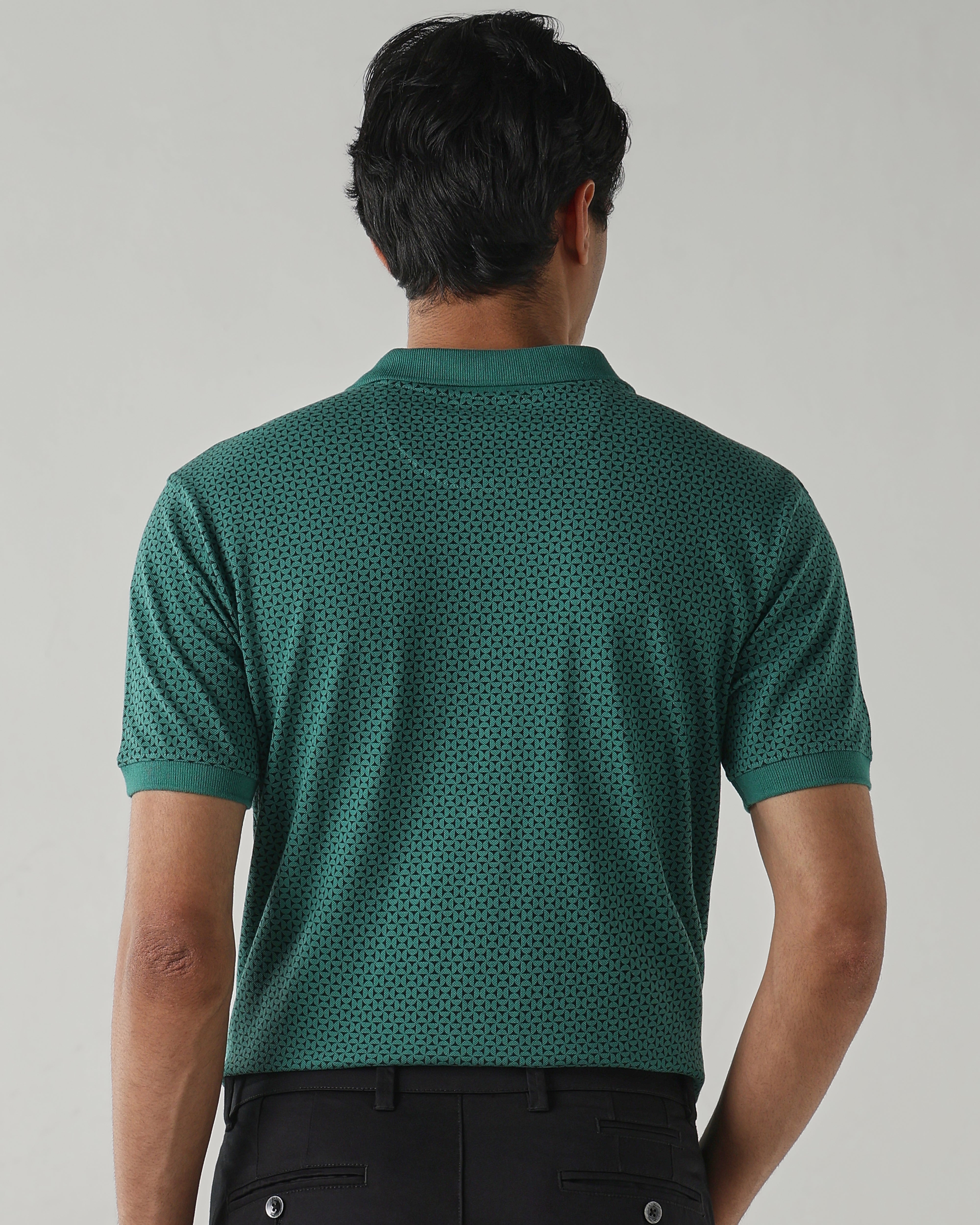Men Regular Fit T-Shirt Foliage Green