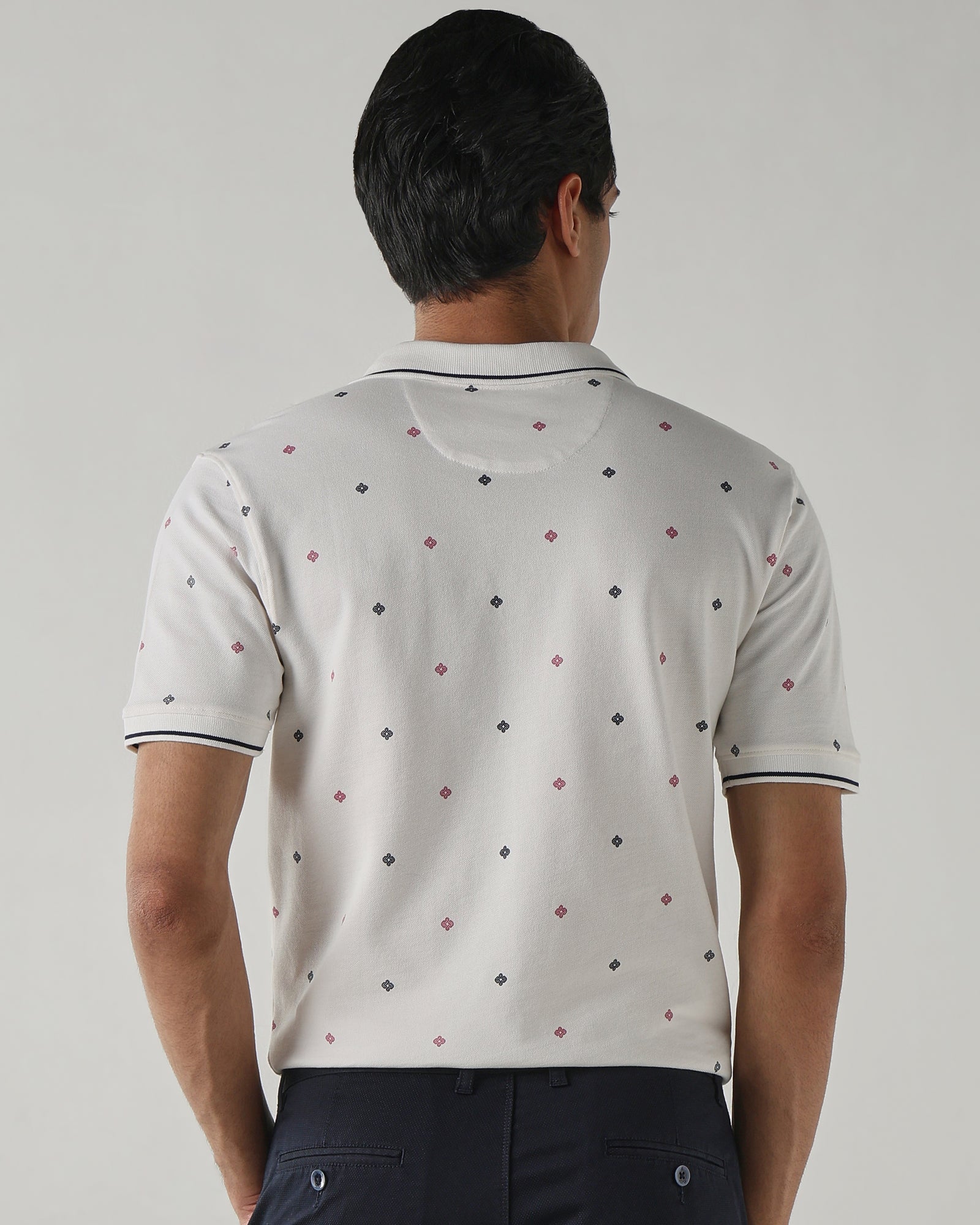 Men Regular Fit T-Shirt Star White