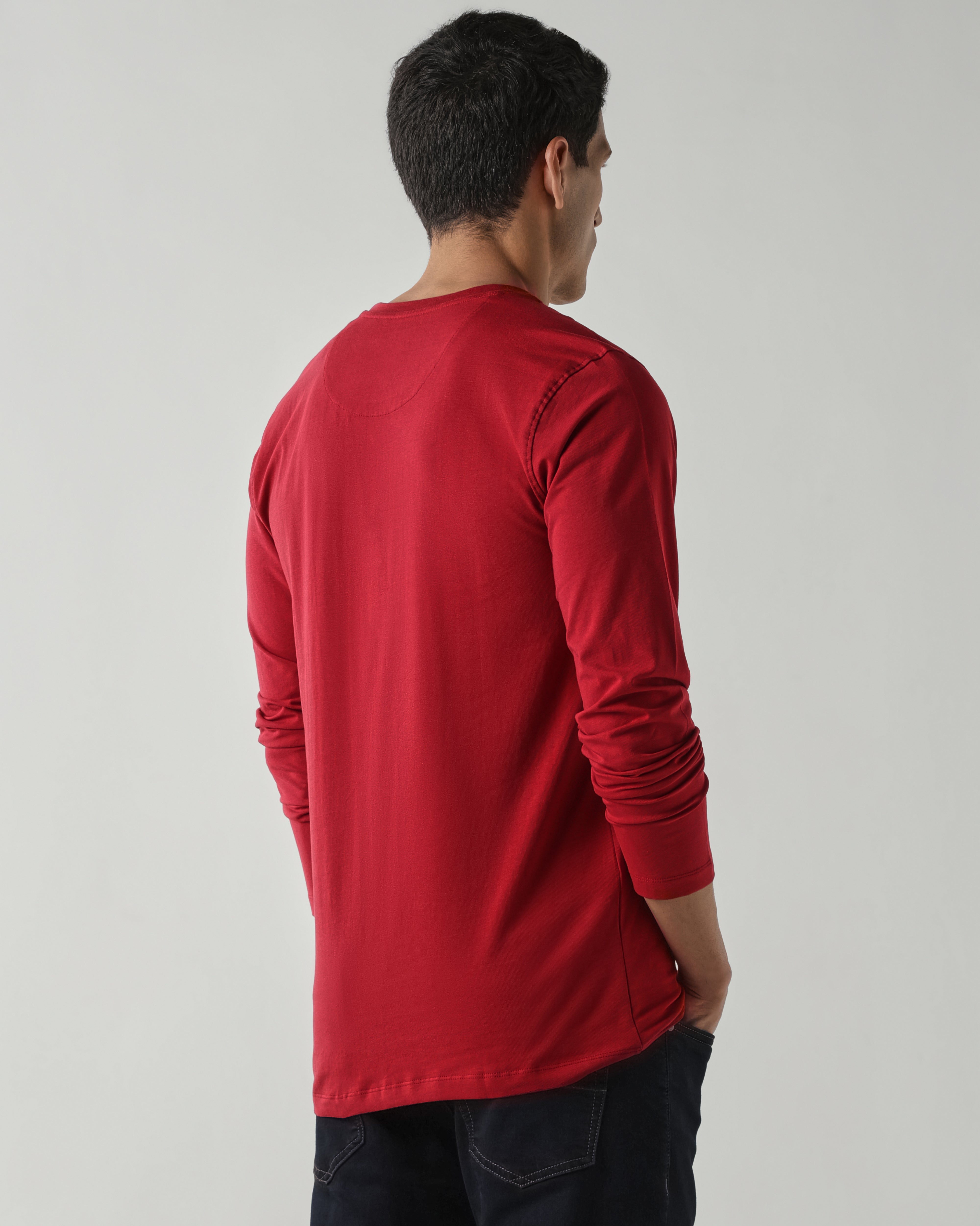 Topwear Jersey Knit Fabric T-Shirts – Maroon