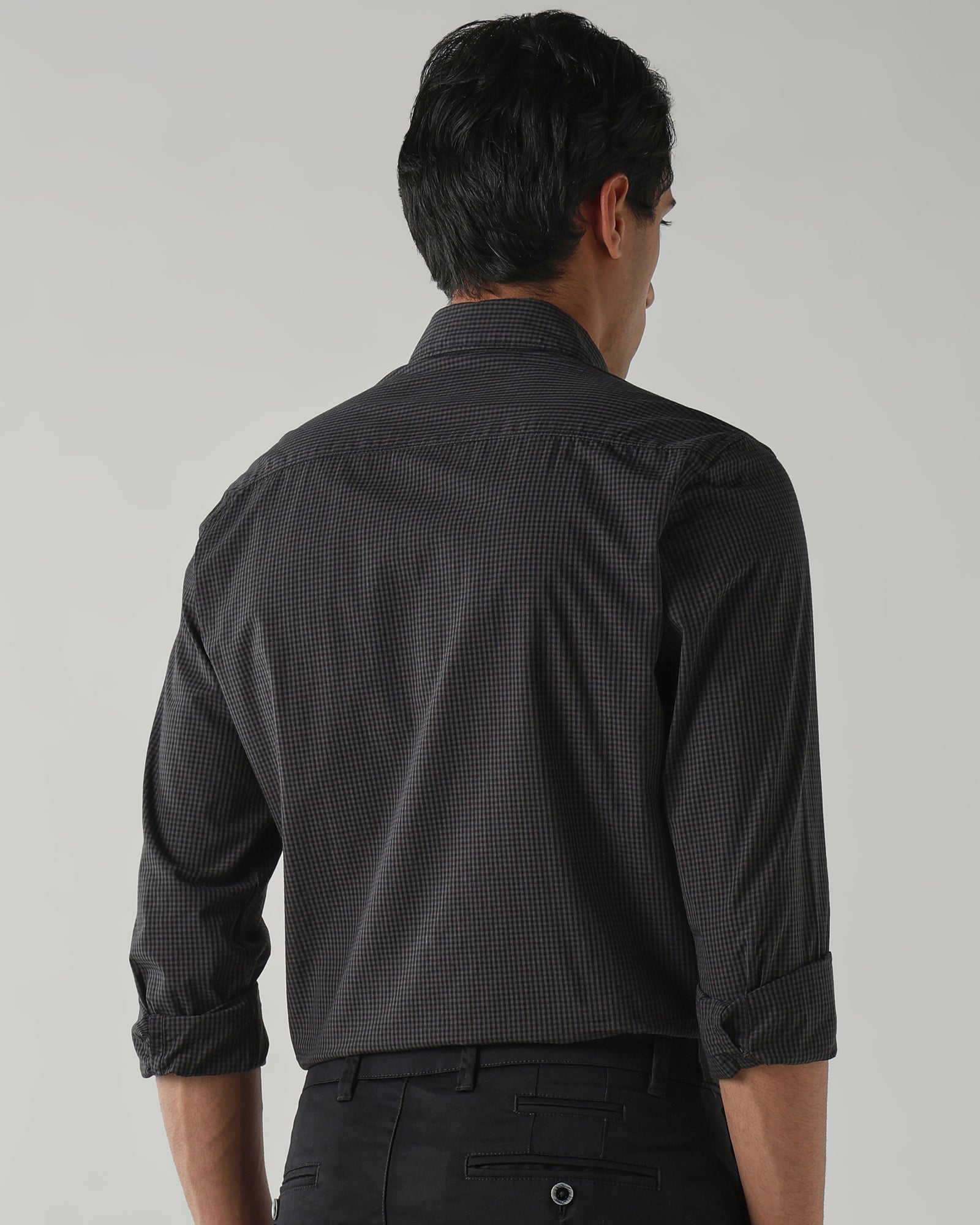 Men slim Fit Shirt Charcoal