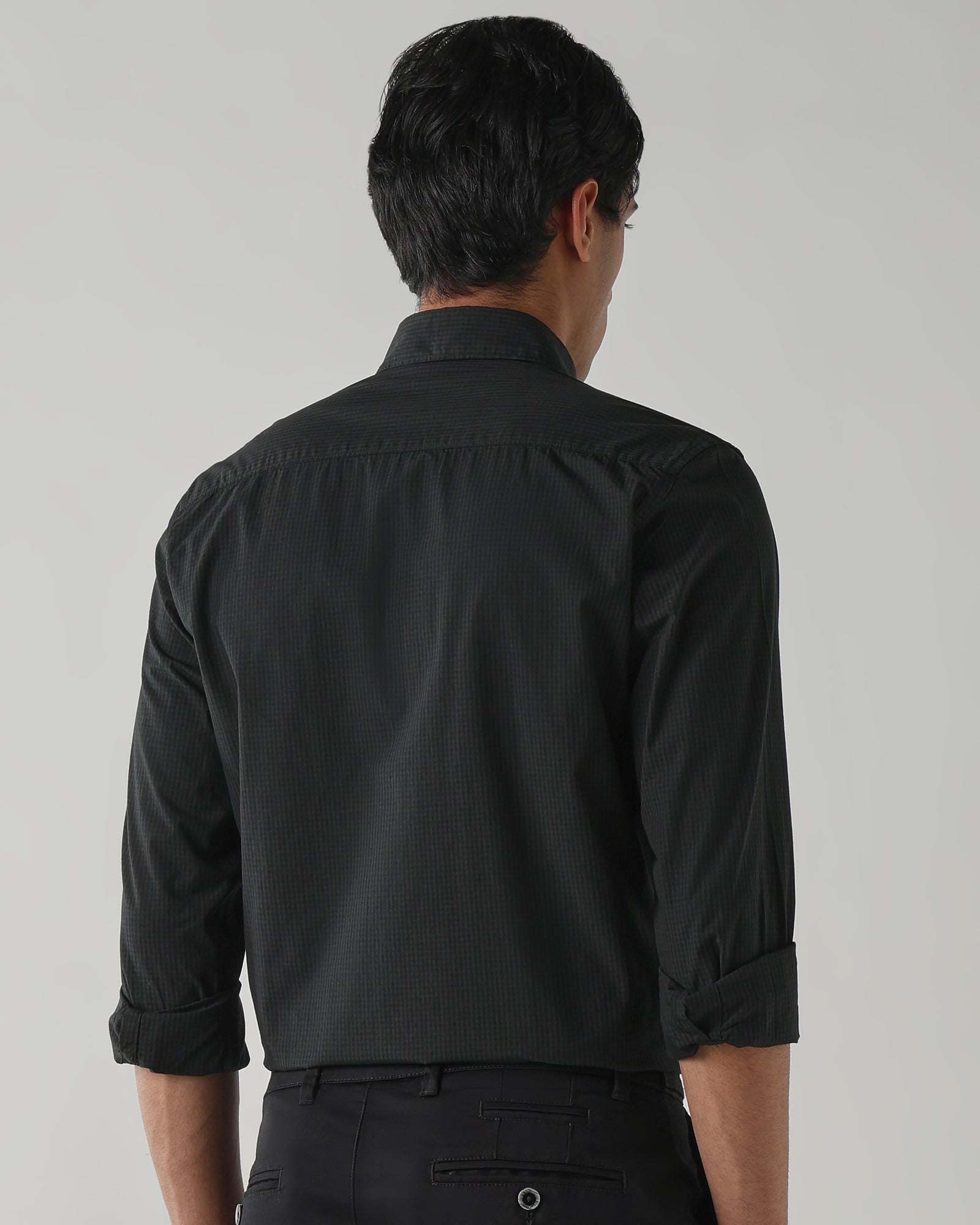 Men Slim Fit Shirt Olive