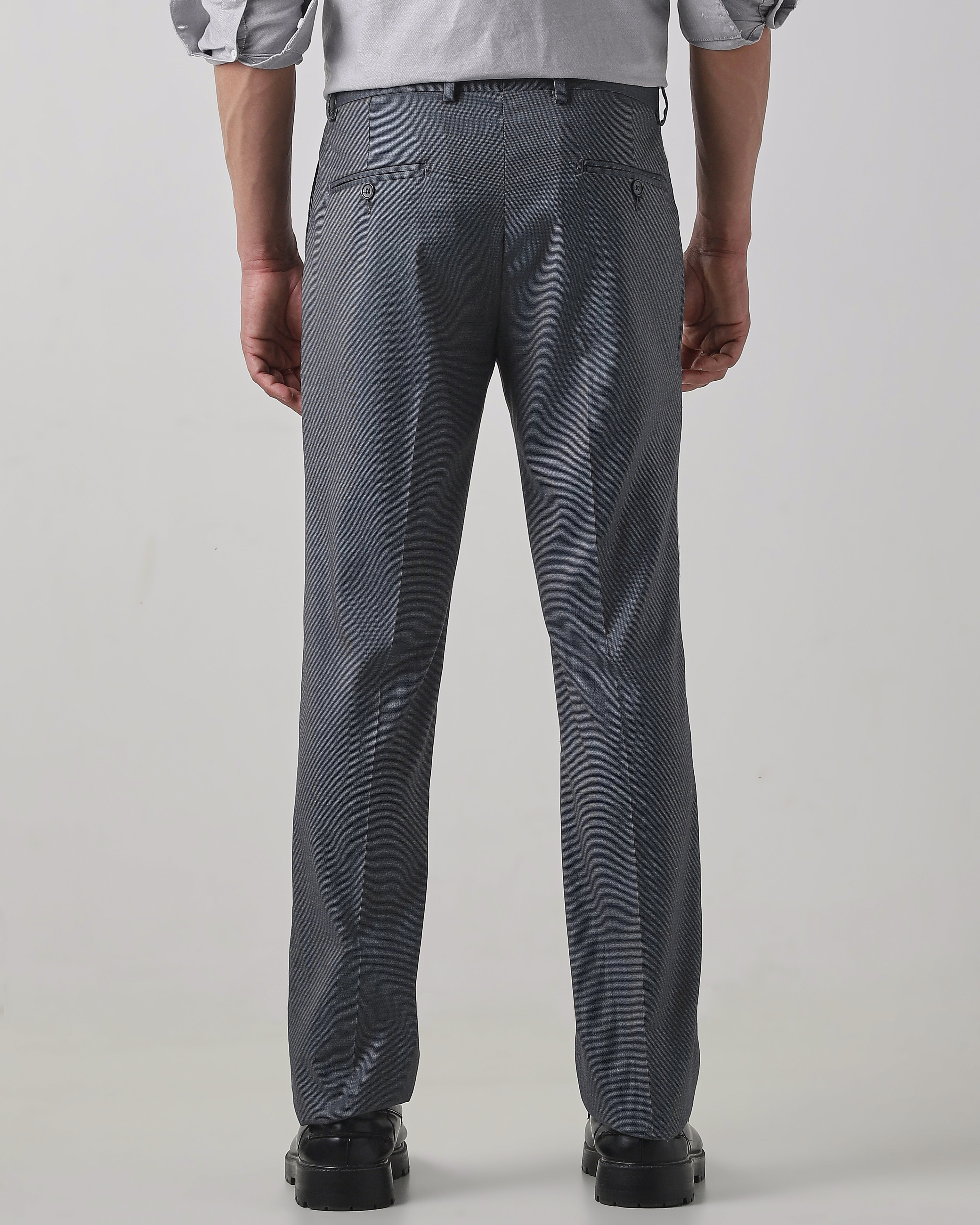 Grey  Regular Fit Trouser