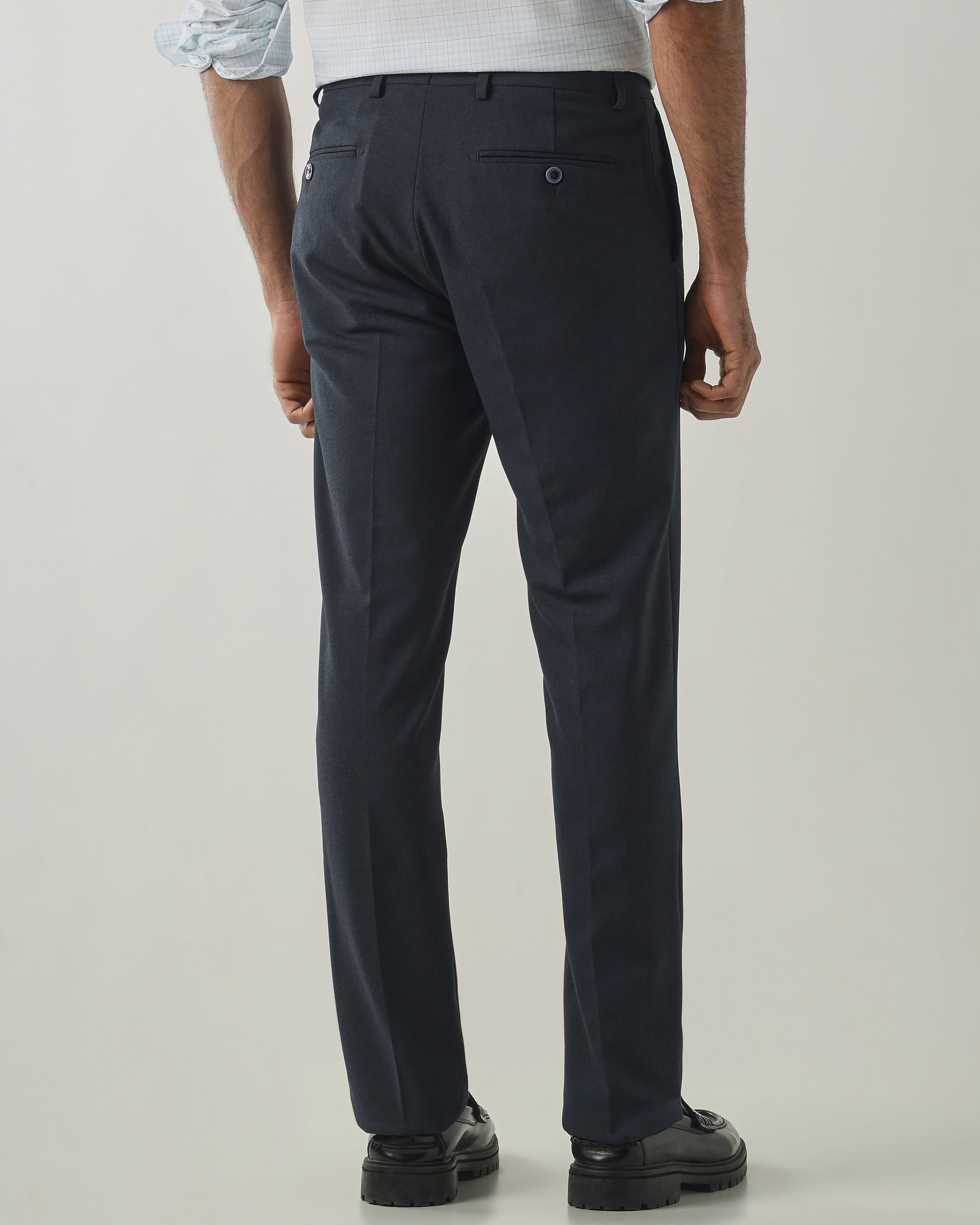 Blue Mel Tailor Fit Fashion Formal Trousers