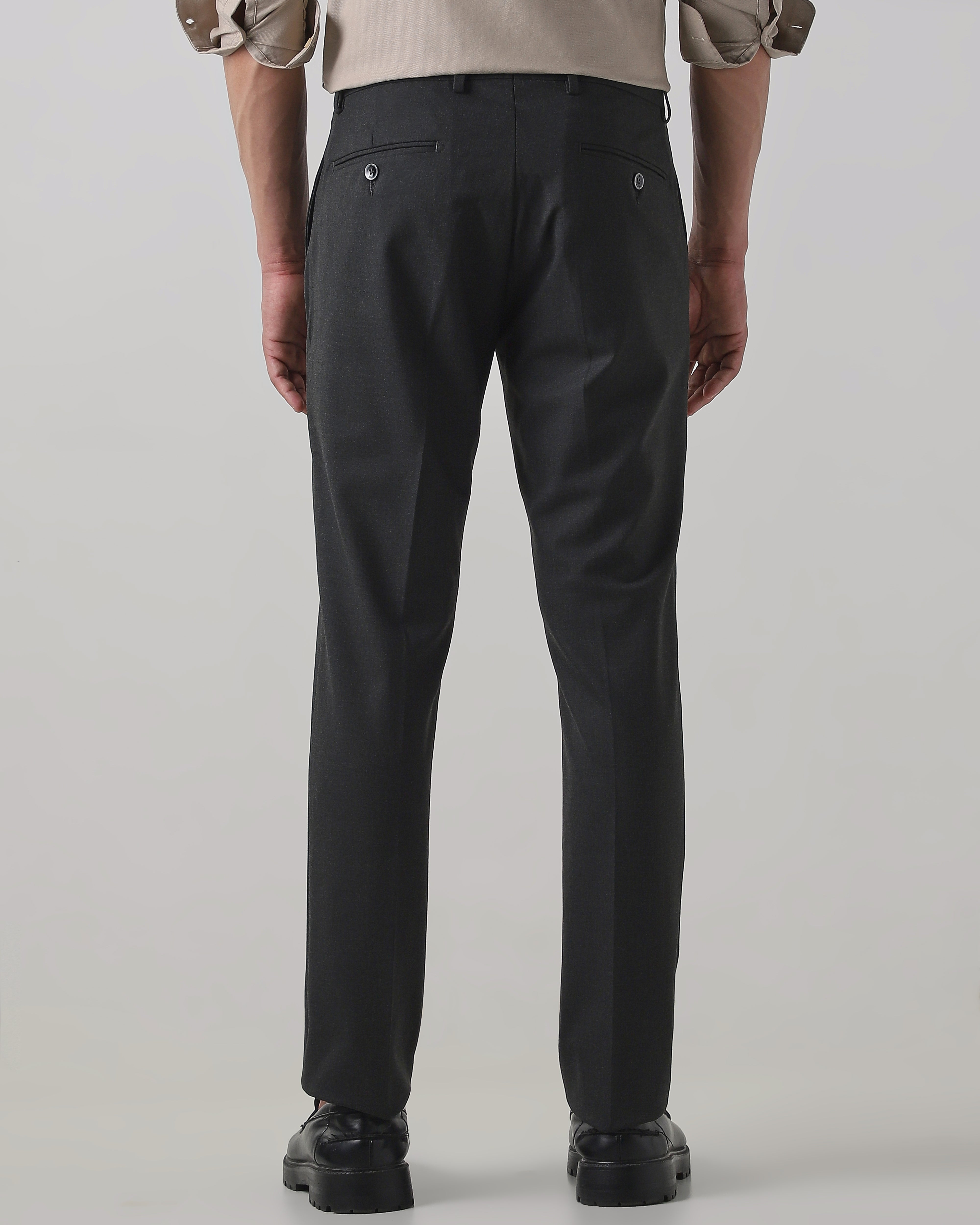 Dark Grey Regular Fit Trouser