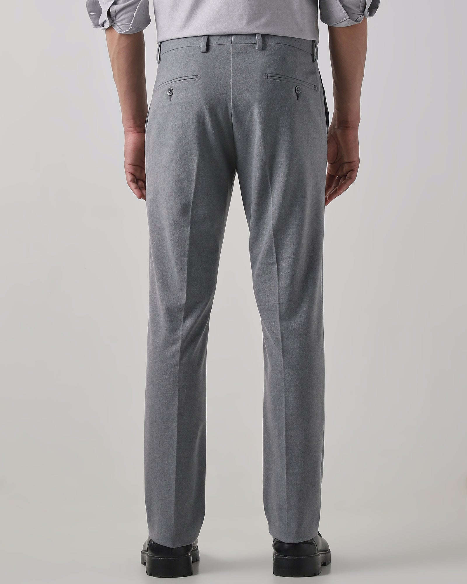 Mid Grey Regular Fit Trouser