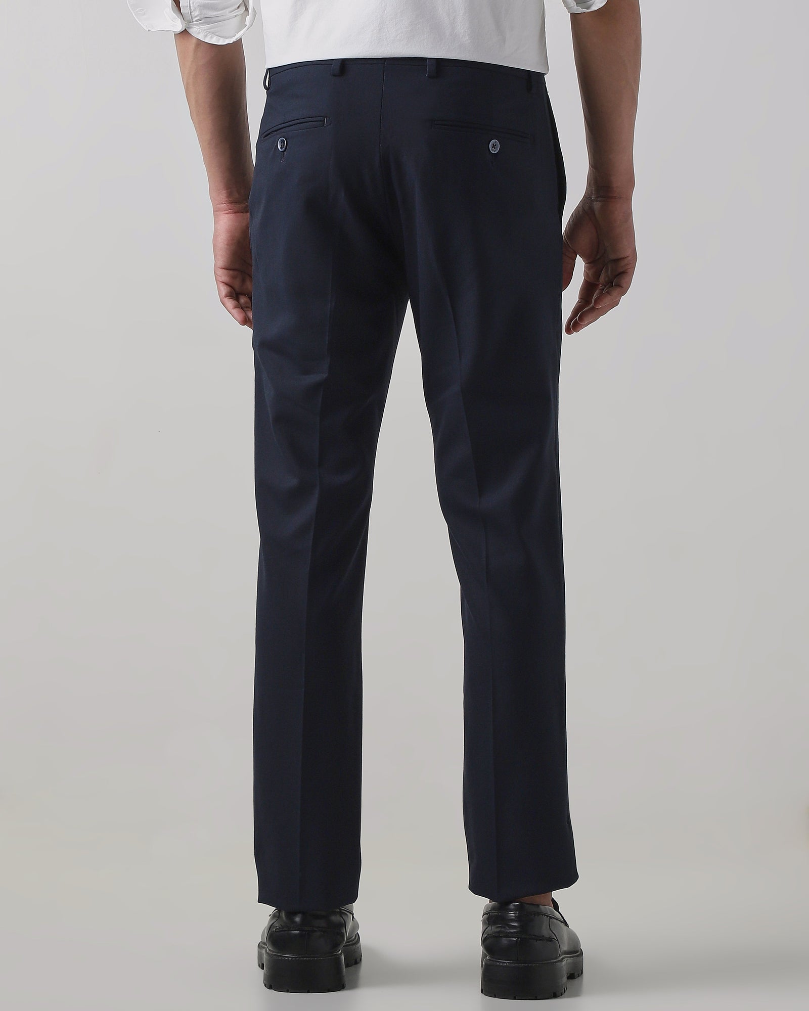 Navy  Regular Fit Trouser