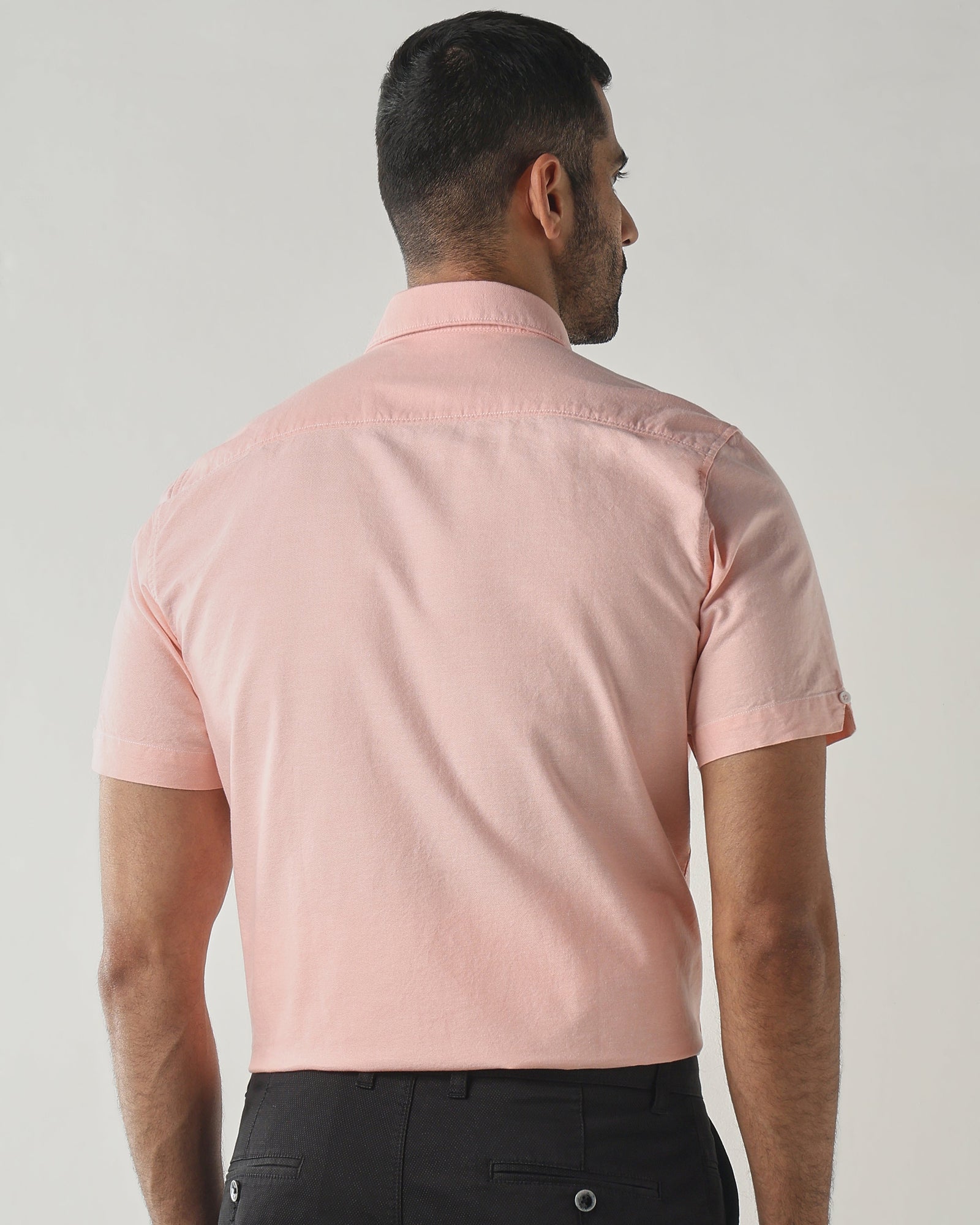 Peach Slim fit Smart Casual Shirts