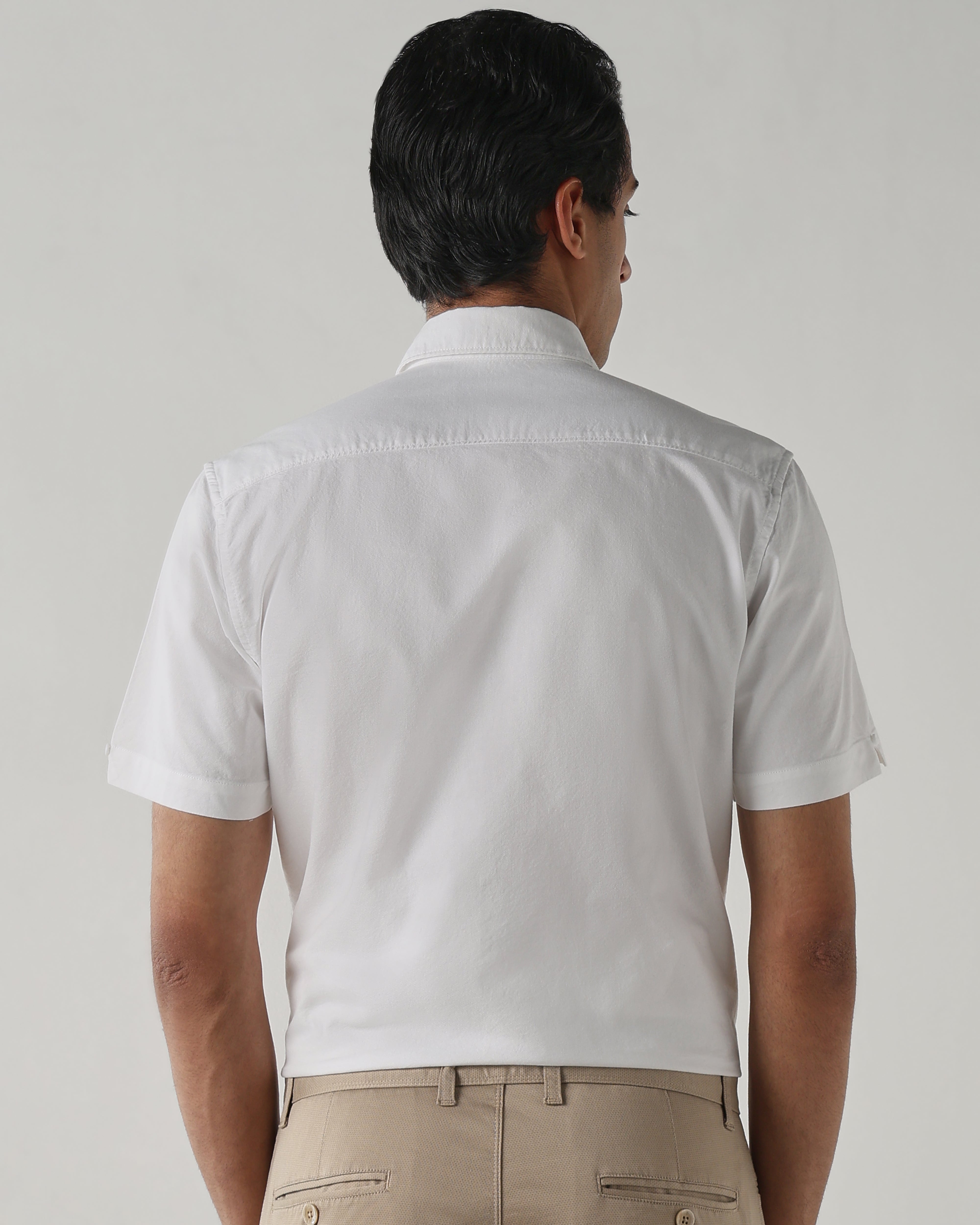 Men Regular Fit Shirt White