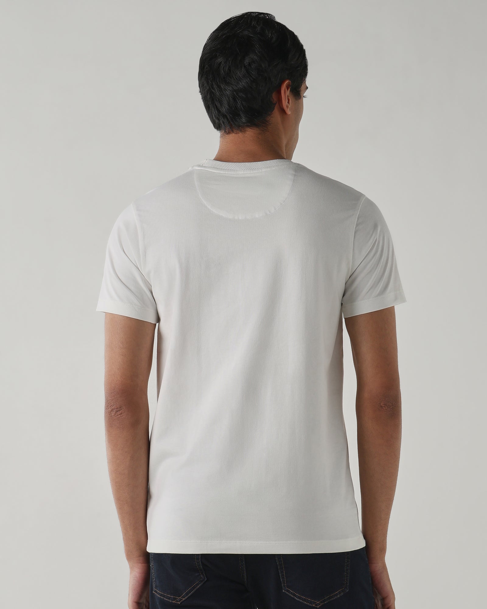 Men Regular Fit T-Shirt Brilliant White