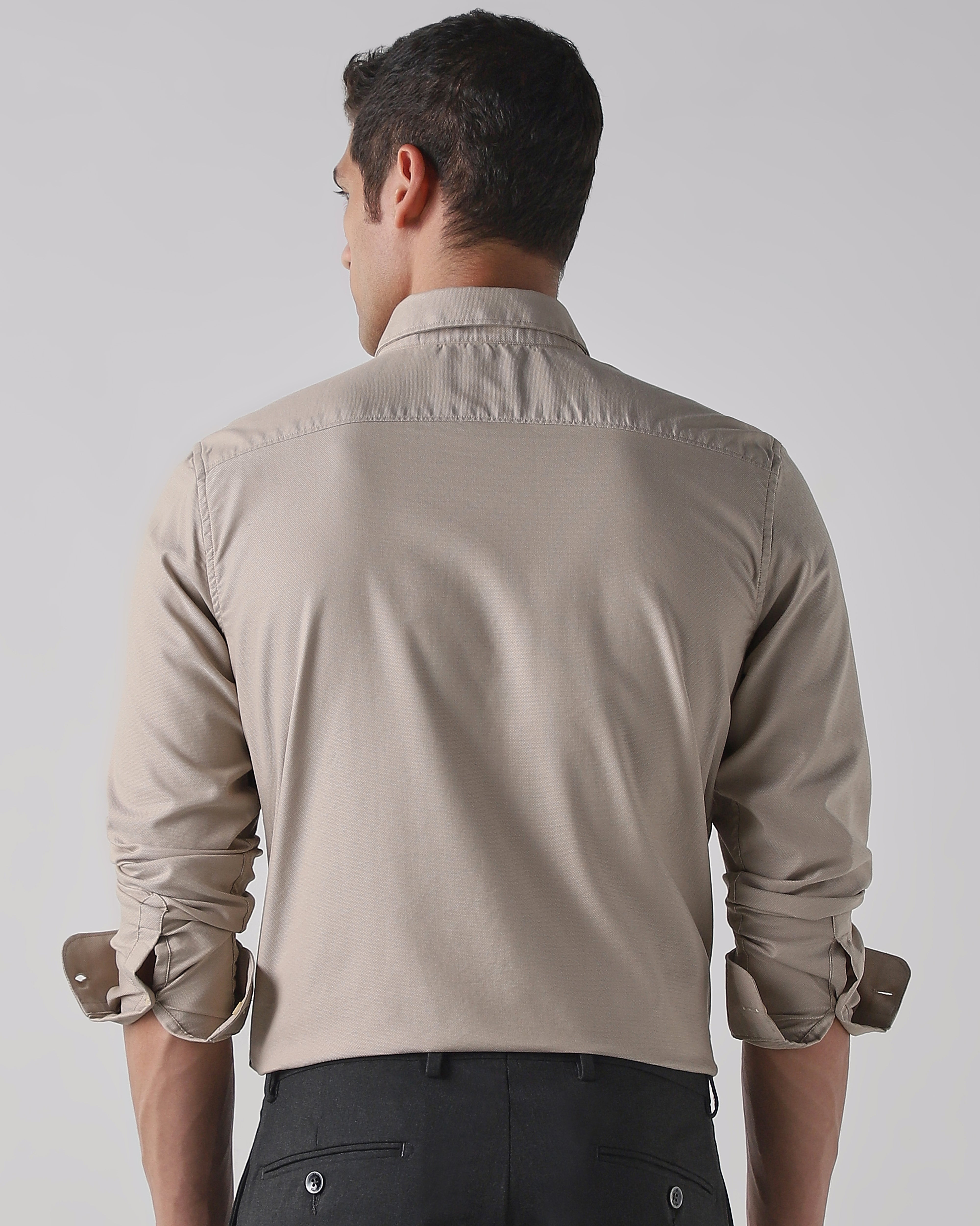 Beige Regular Fit Shirt