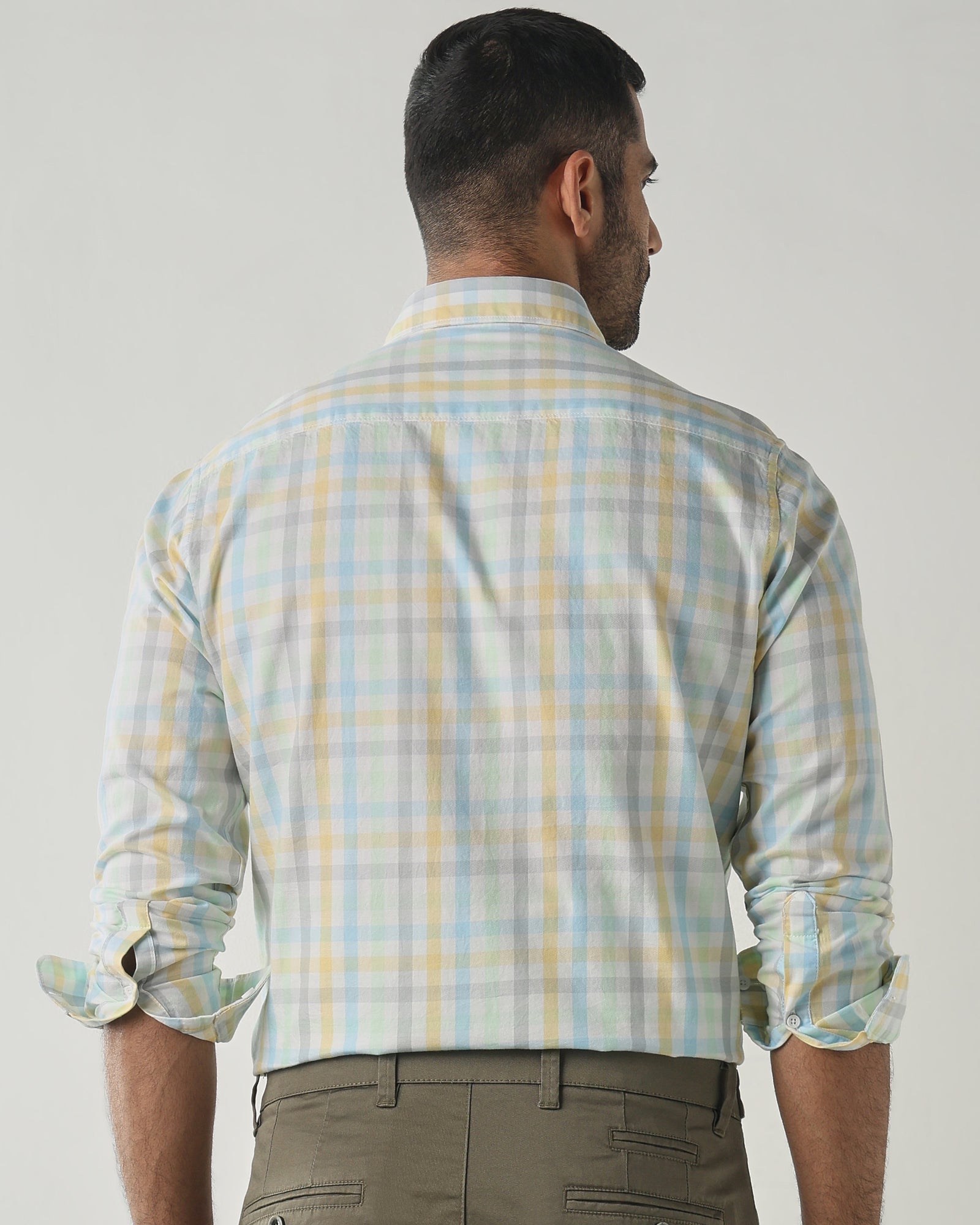 Sky Blue Slim fit Smart Casual Shirts