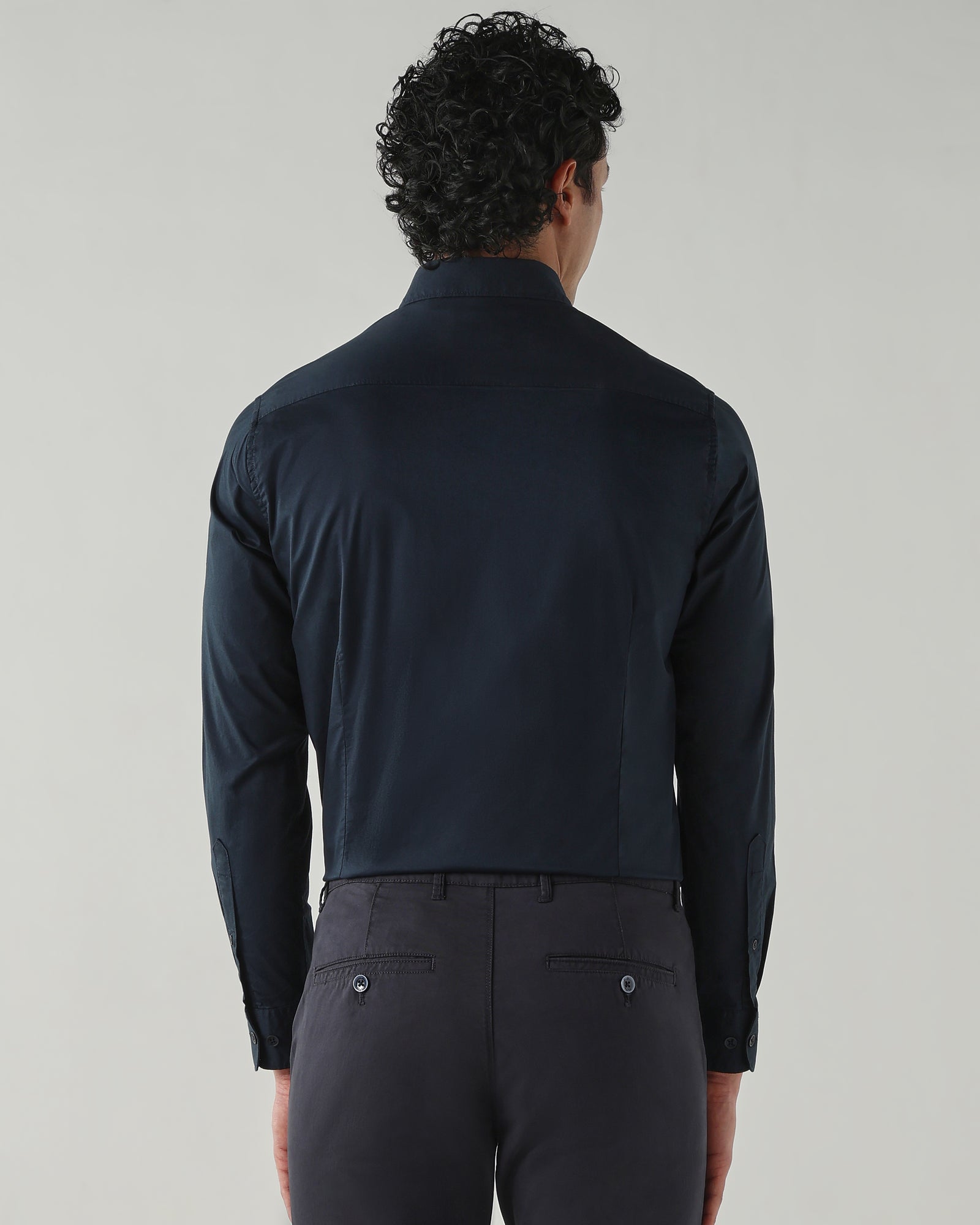 Men Slim Fit Shirts Navy
