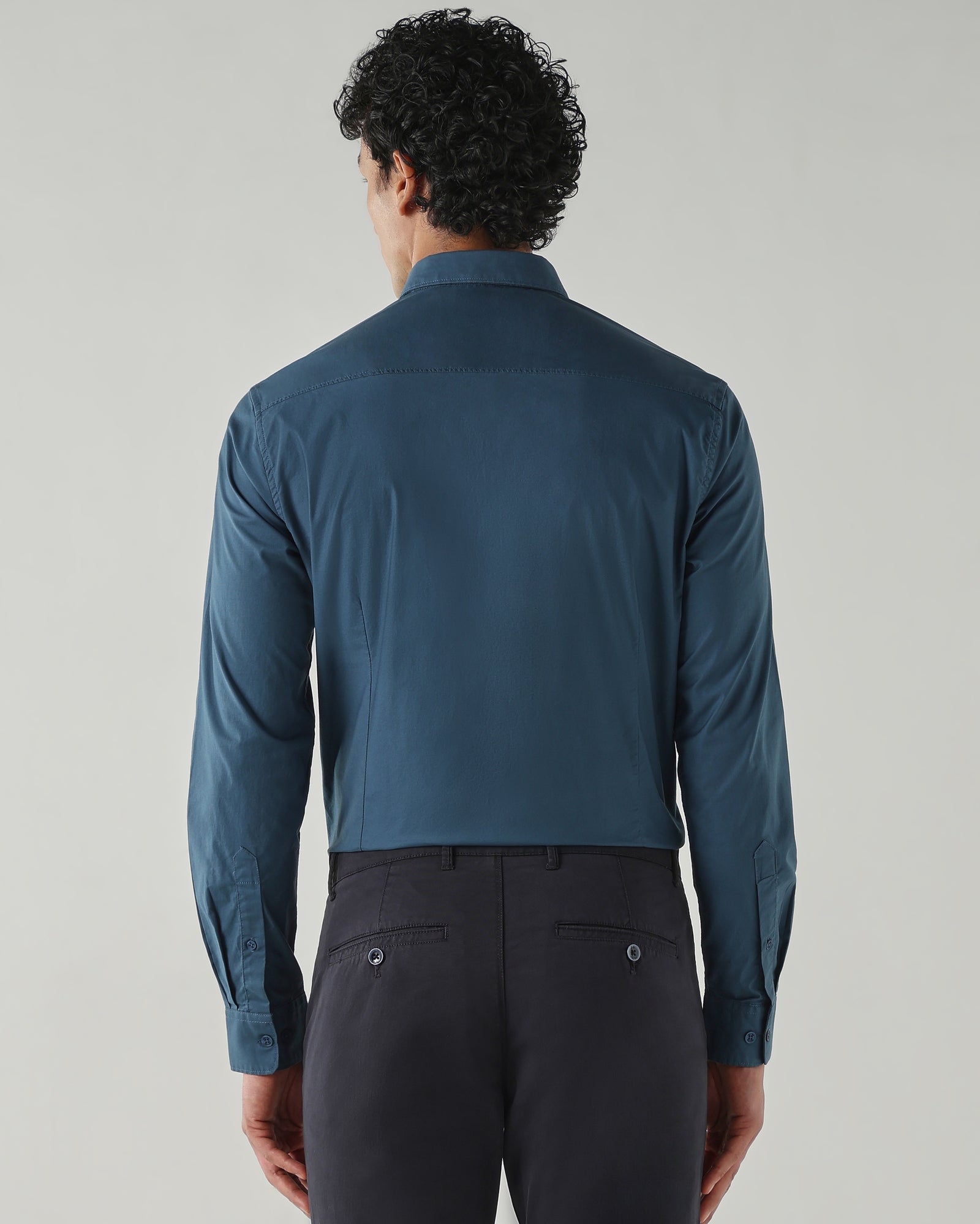 Men Slim Fit Shirts Petrol Grey