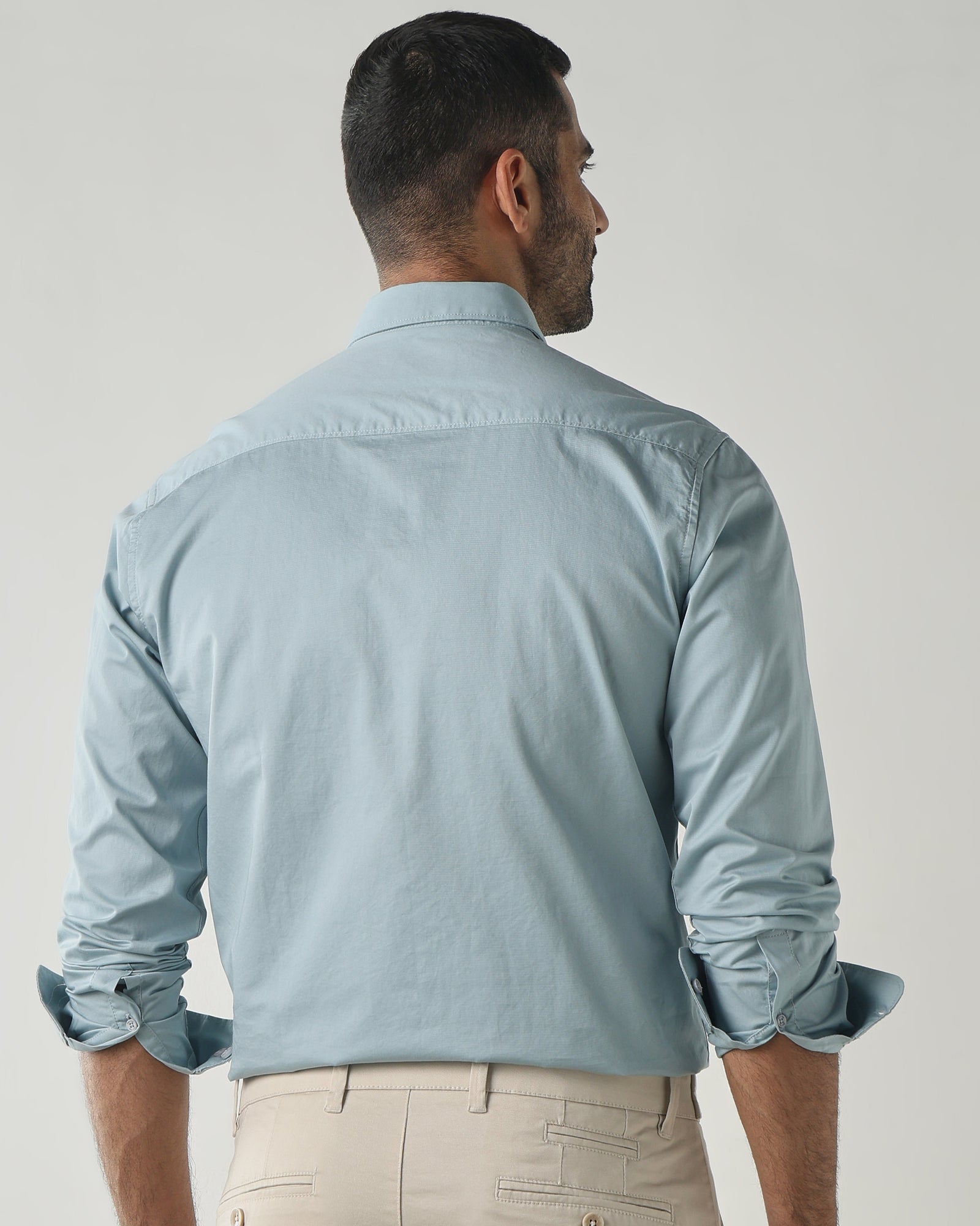 Blue Slim fit Smart Casual Shirts