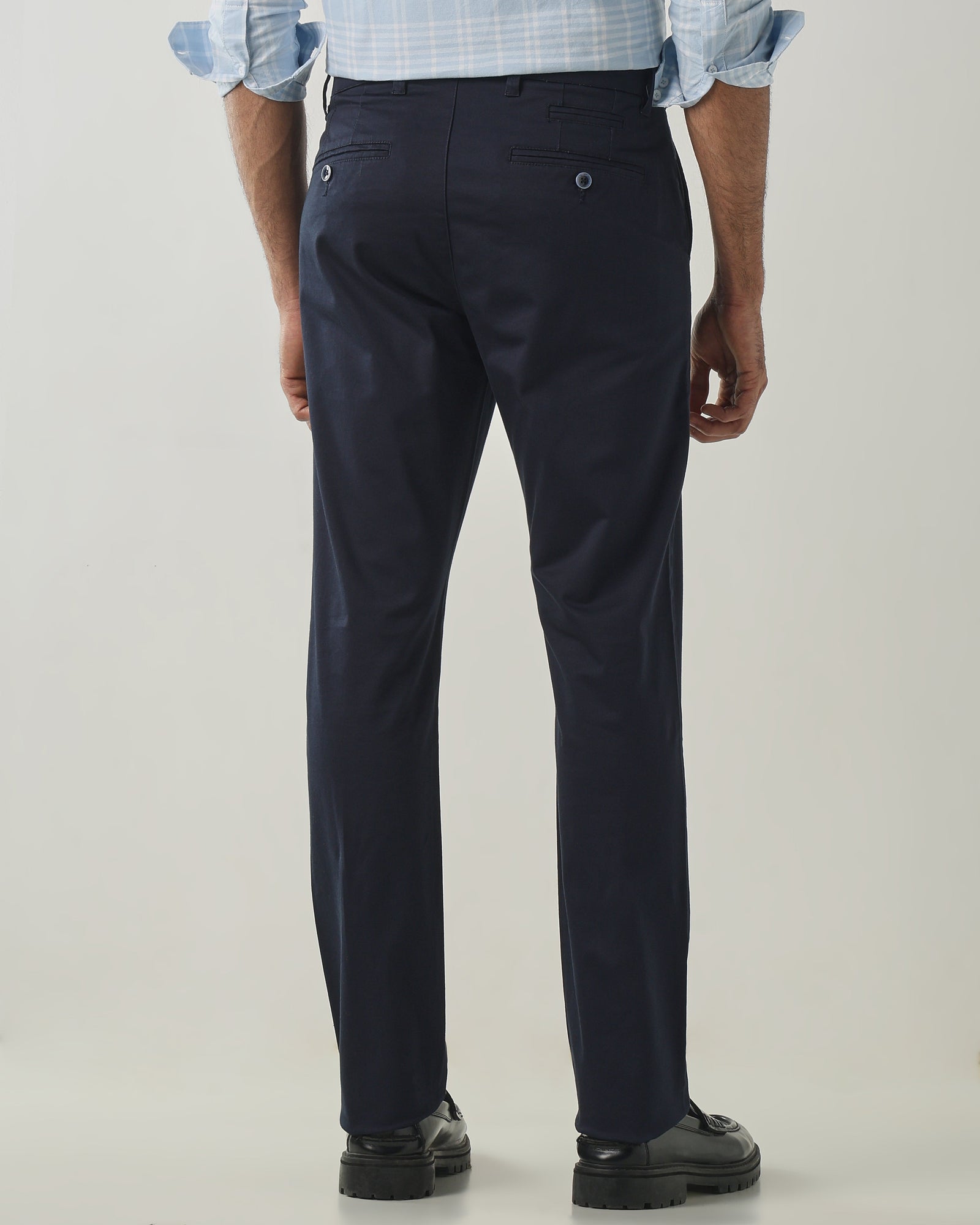 Navy REGULAR Smart Casual Trousers
