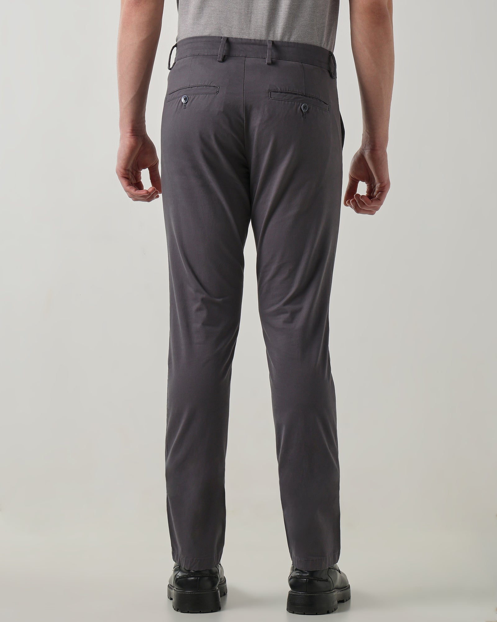 Men Regular Fit Trouser Grey
