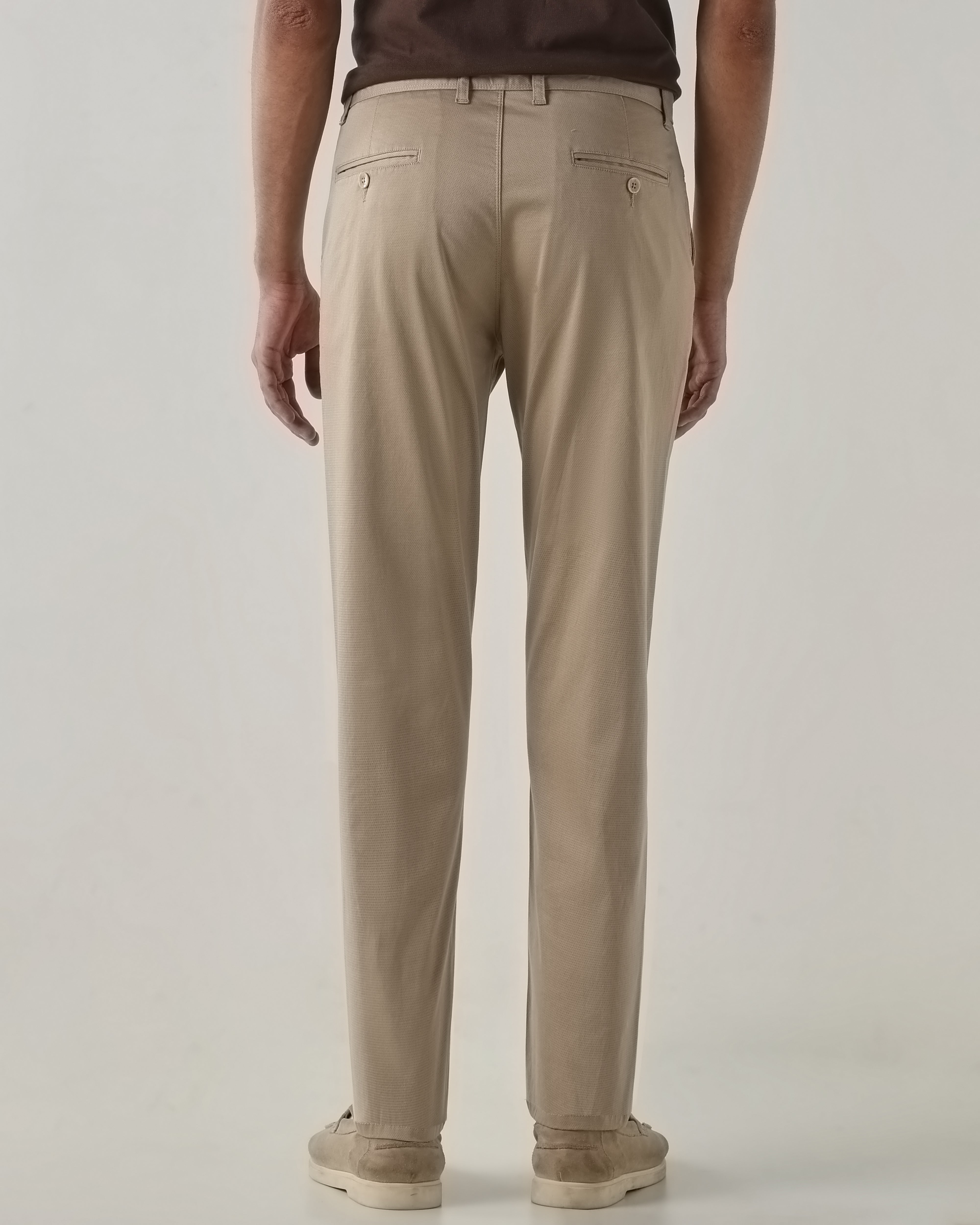 Men Regular Fit Trouser Fawn